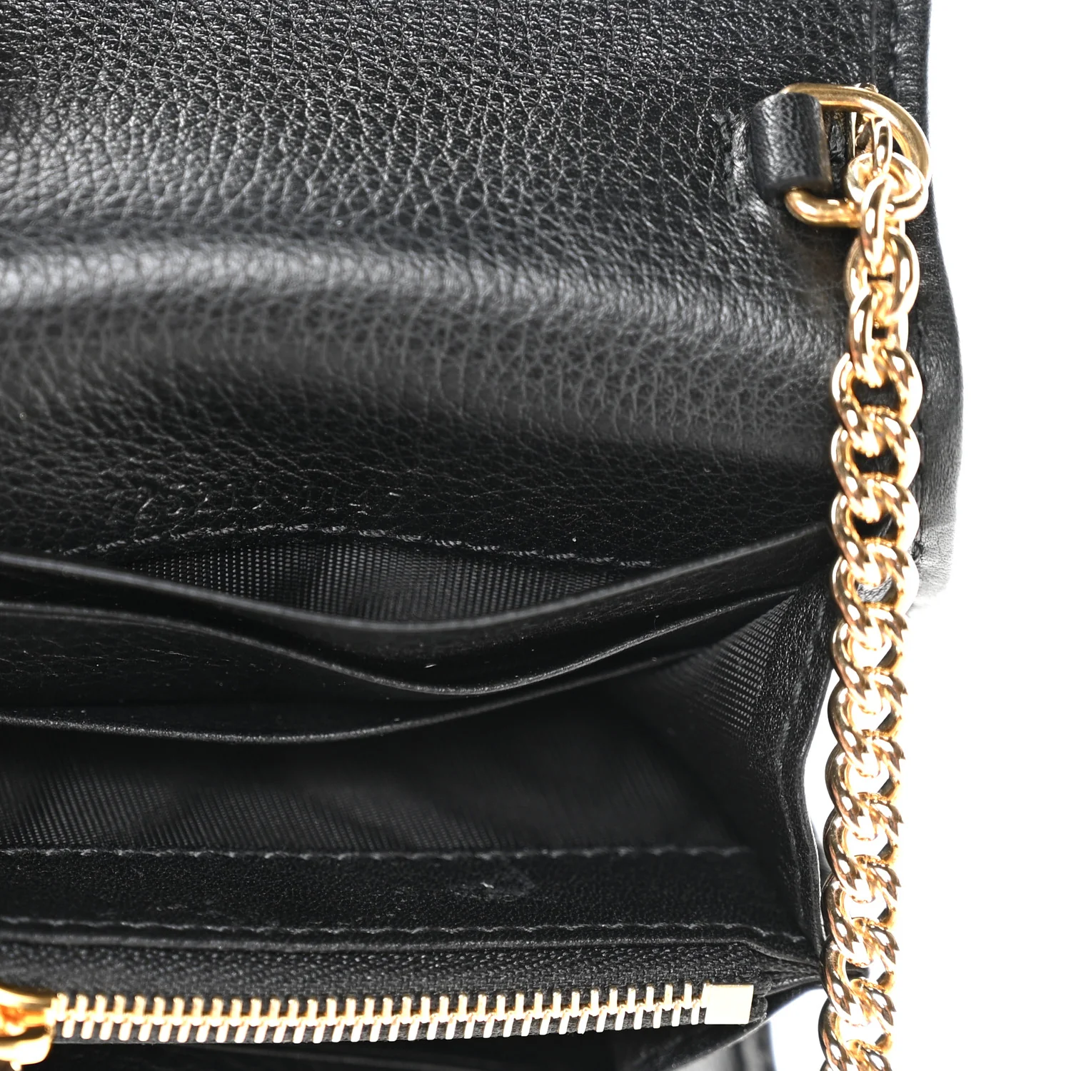 Roxy Calfskin Medium Blondie Chain Wallet Black