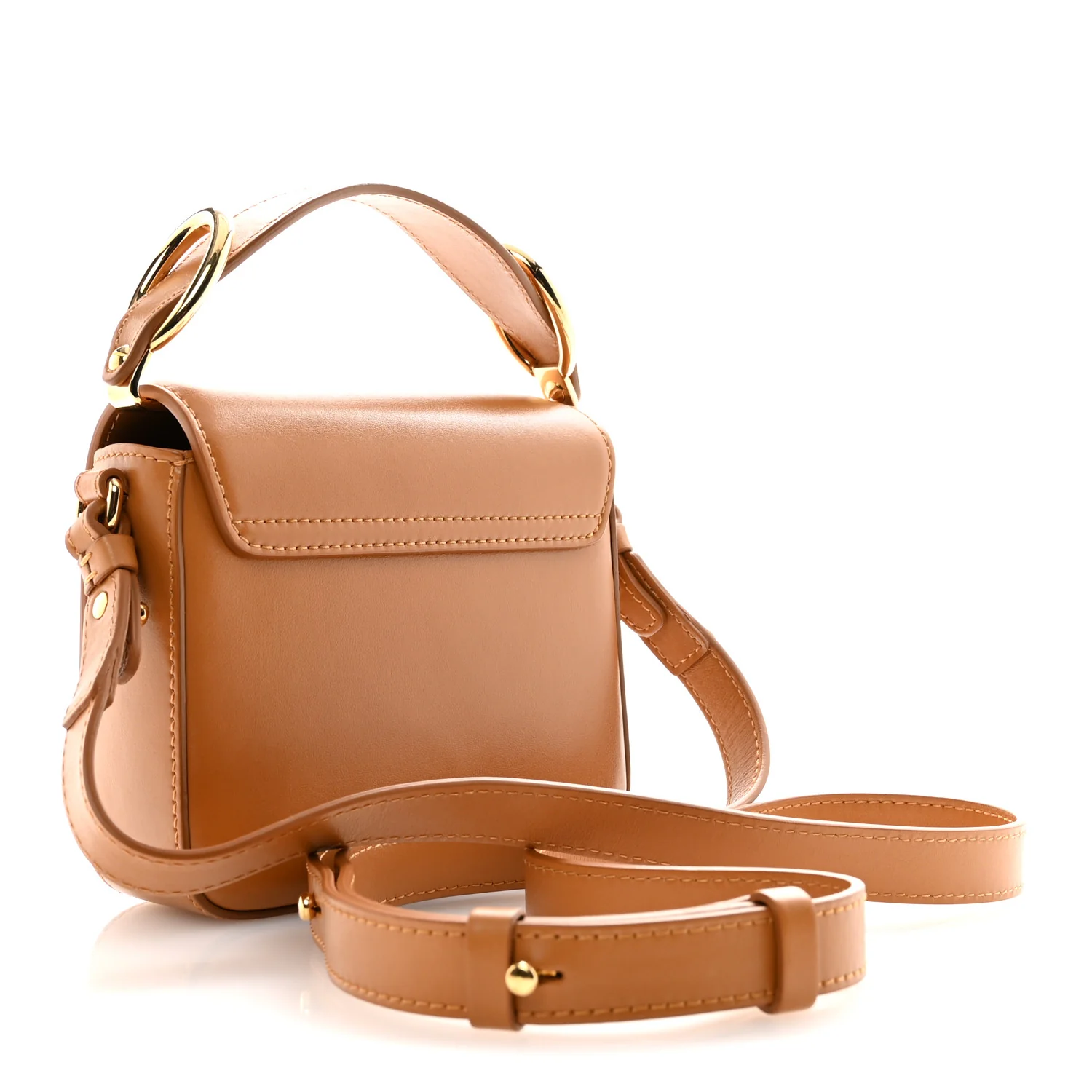 Calfskin Mini C Double Carry Autumnal Brown