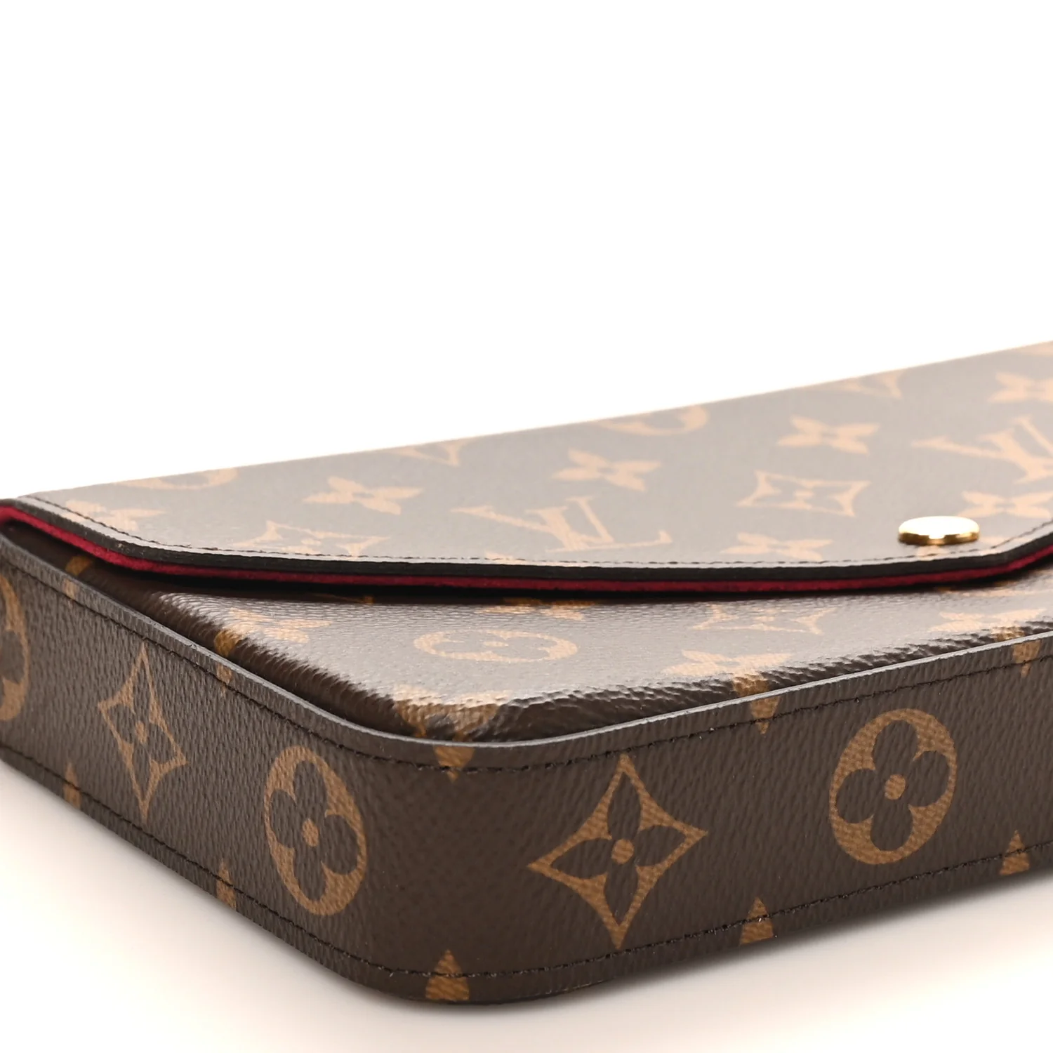 Monogram Pochette Felicie Chain Wallet Fuchsia