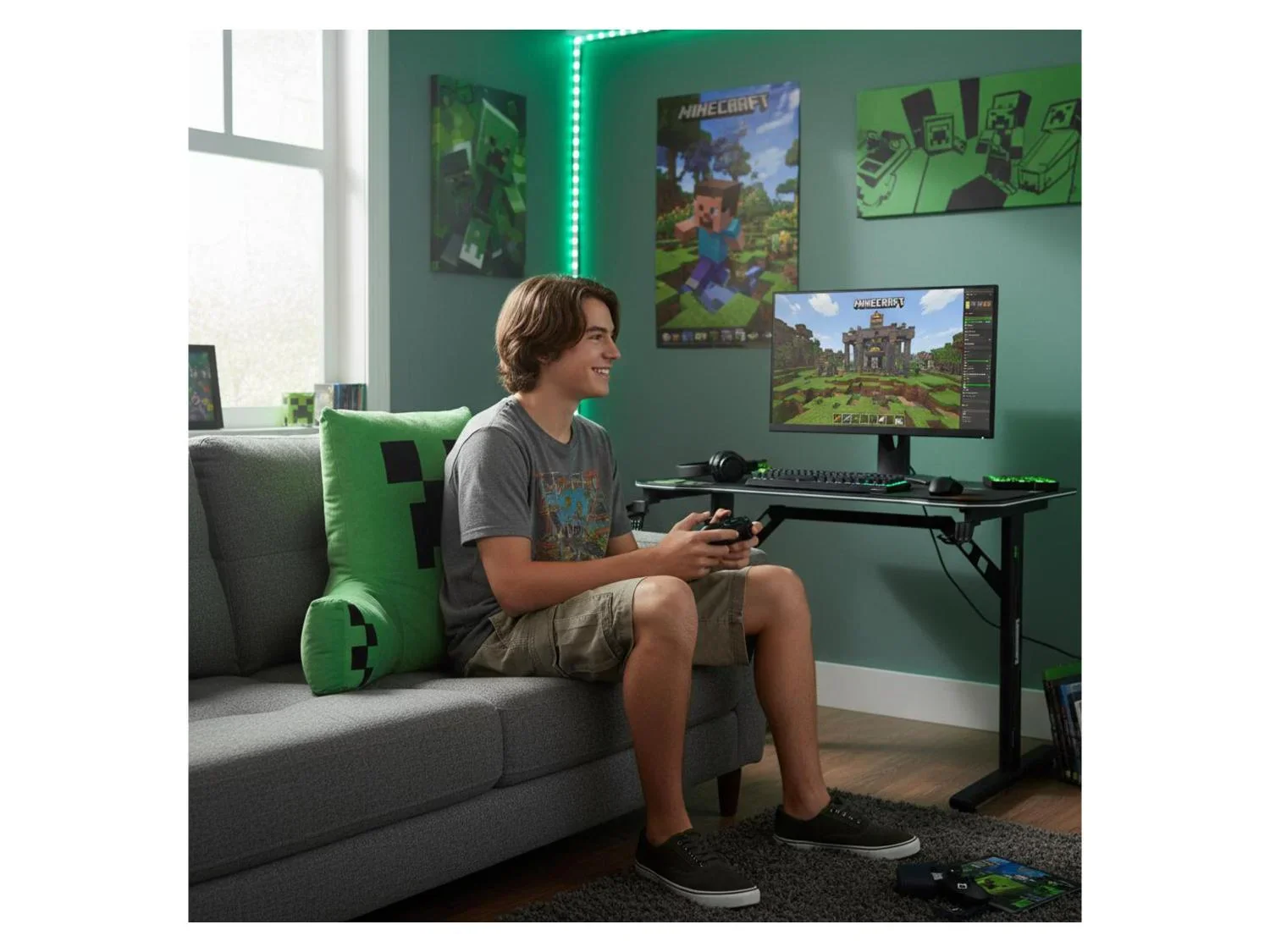 Coussin de lecture Minecraft