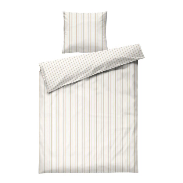 Soft sengesett 140x200 cm offwhite/karamell