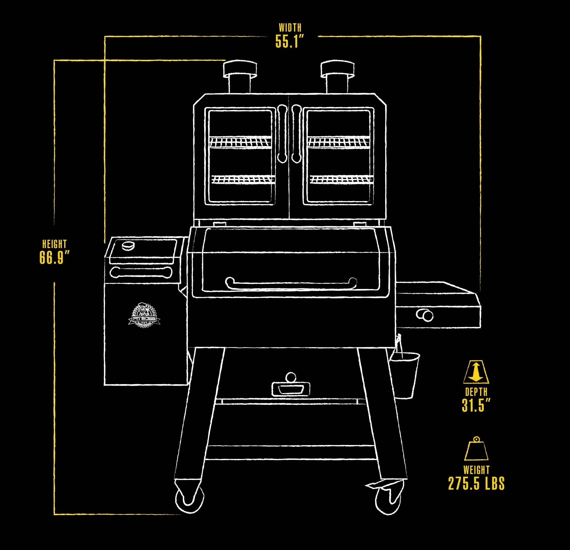 Platinum Lockhart Wi-Fi® and Bluetooth® Wood Pellet Grill and Smoker - Image 8