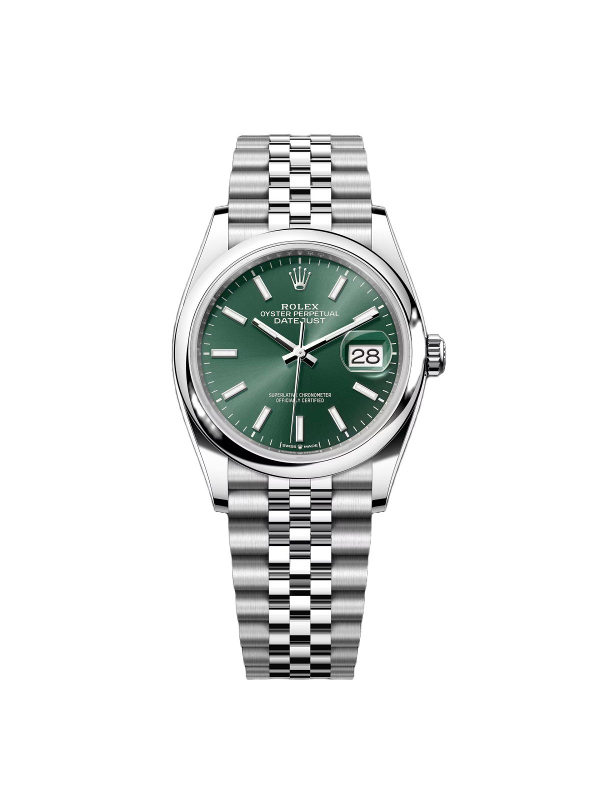 【Super Clone】RLX  Datejust 36mm 126200 Mint Green Dial Stainless Steel Oyster Bracelet Watch