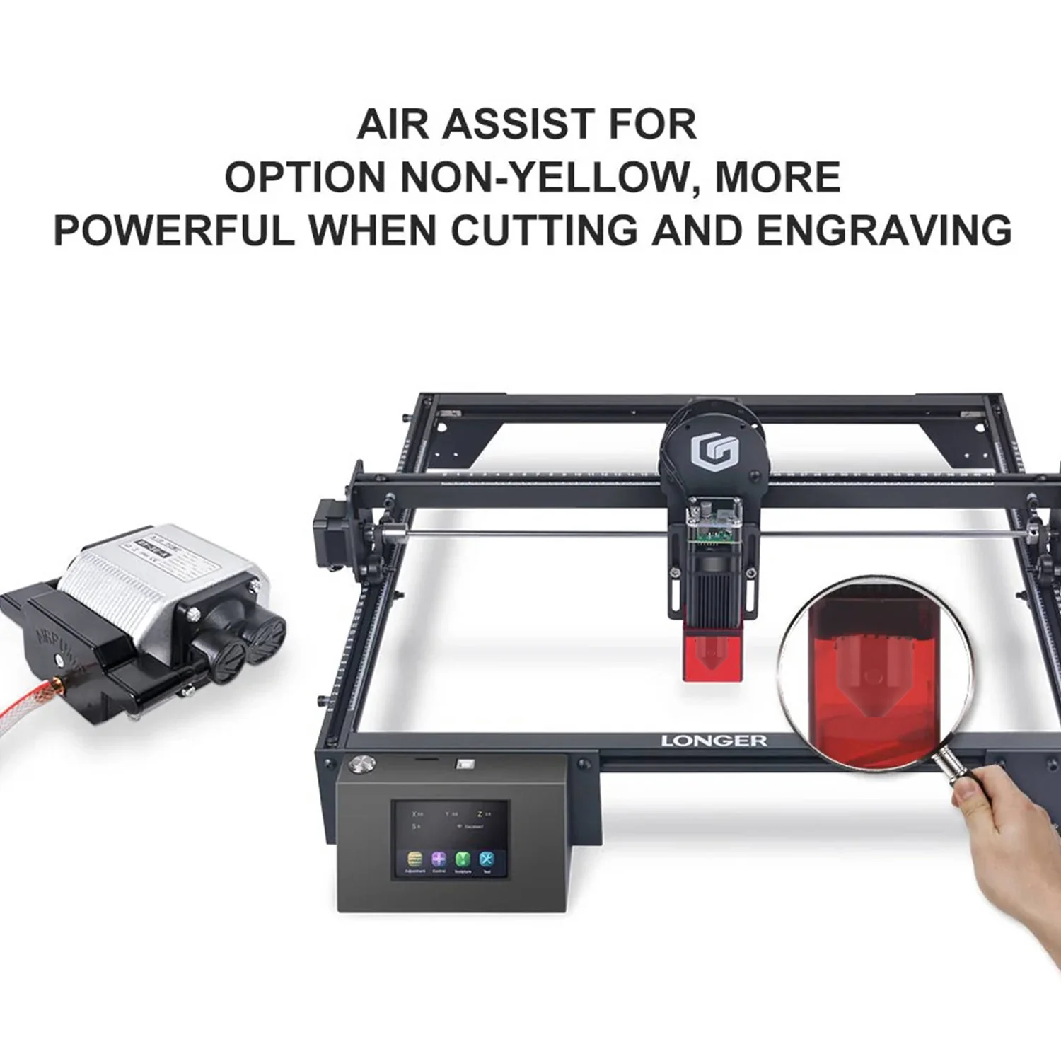 Kits d'assistance pneumatique pour graveur laser RAY5 5W et 10W