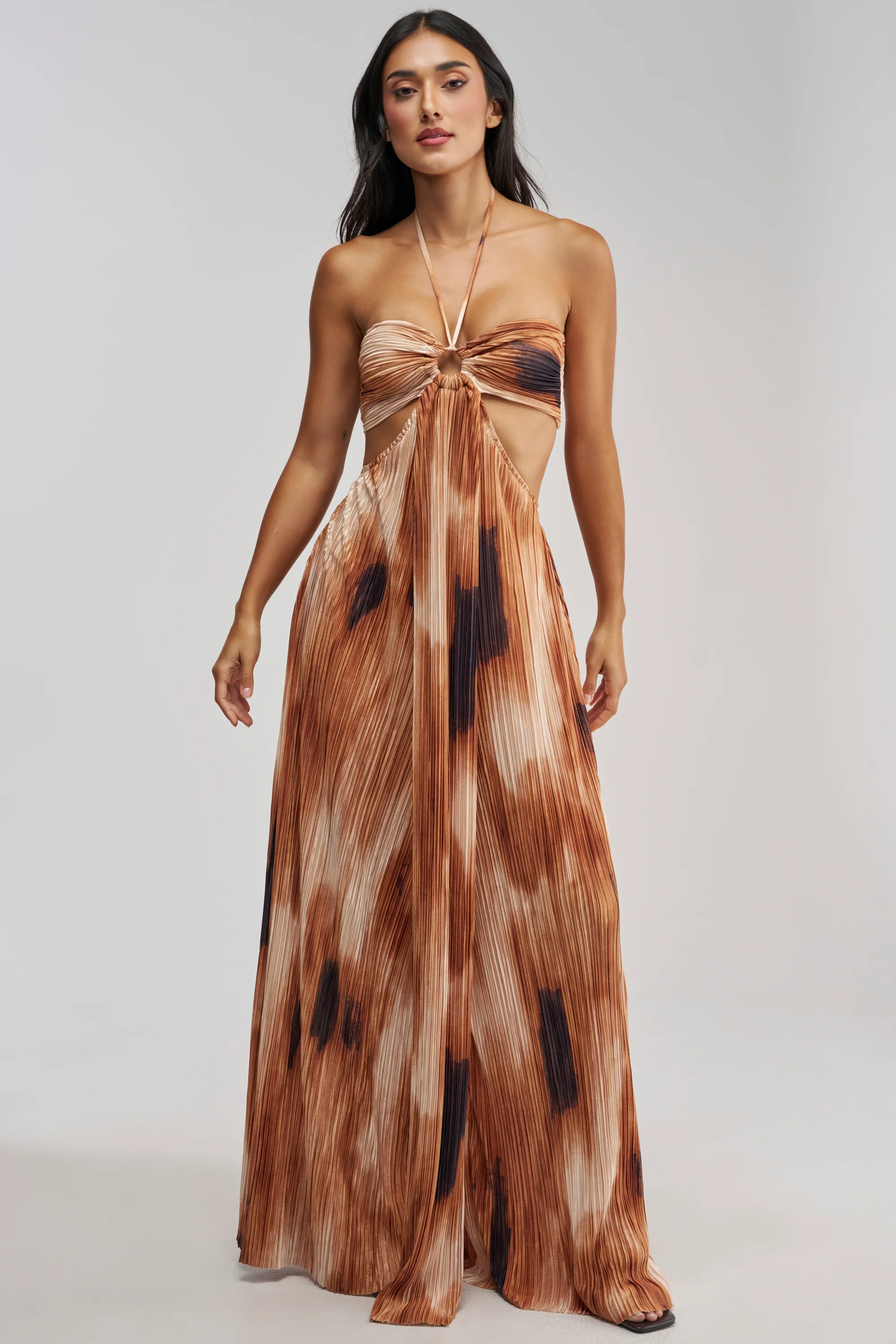 FOUL PLAY PRINTED JUMPSUIT IN RUST - Akira Store