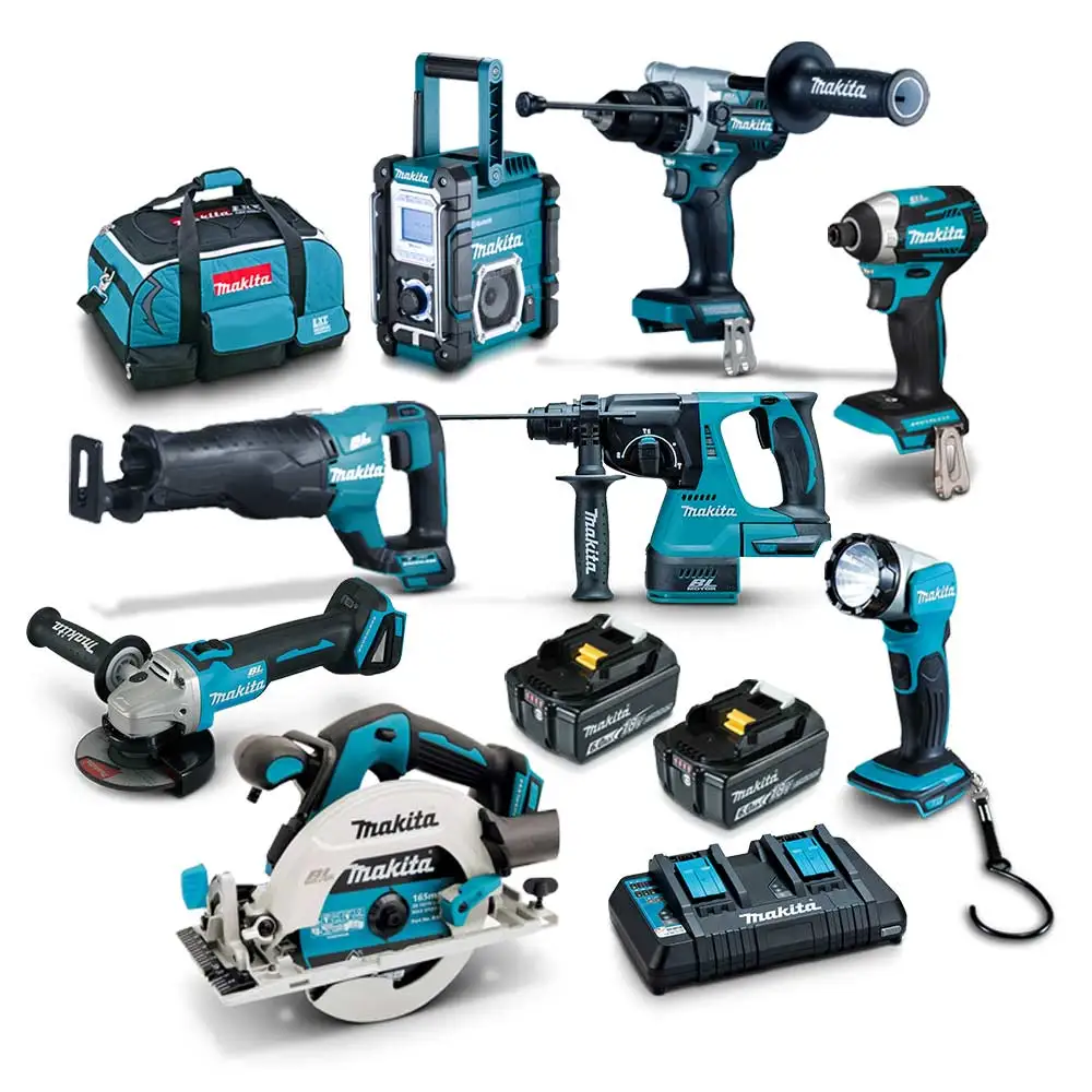 Kit combiné MAKITA 18V sans balais 8 pièces 2 x 6,0AH DLX8046GX1