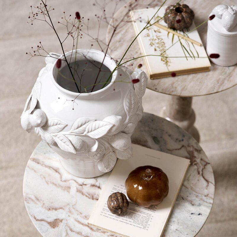 Limone vase 29 cm hvit