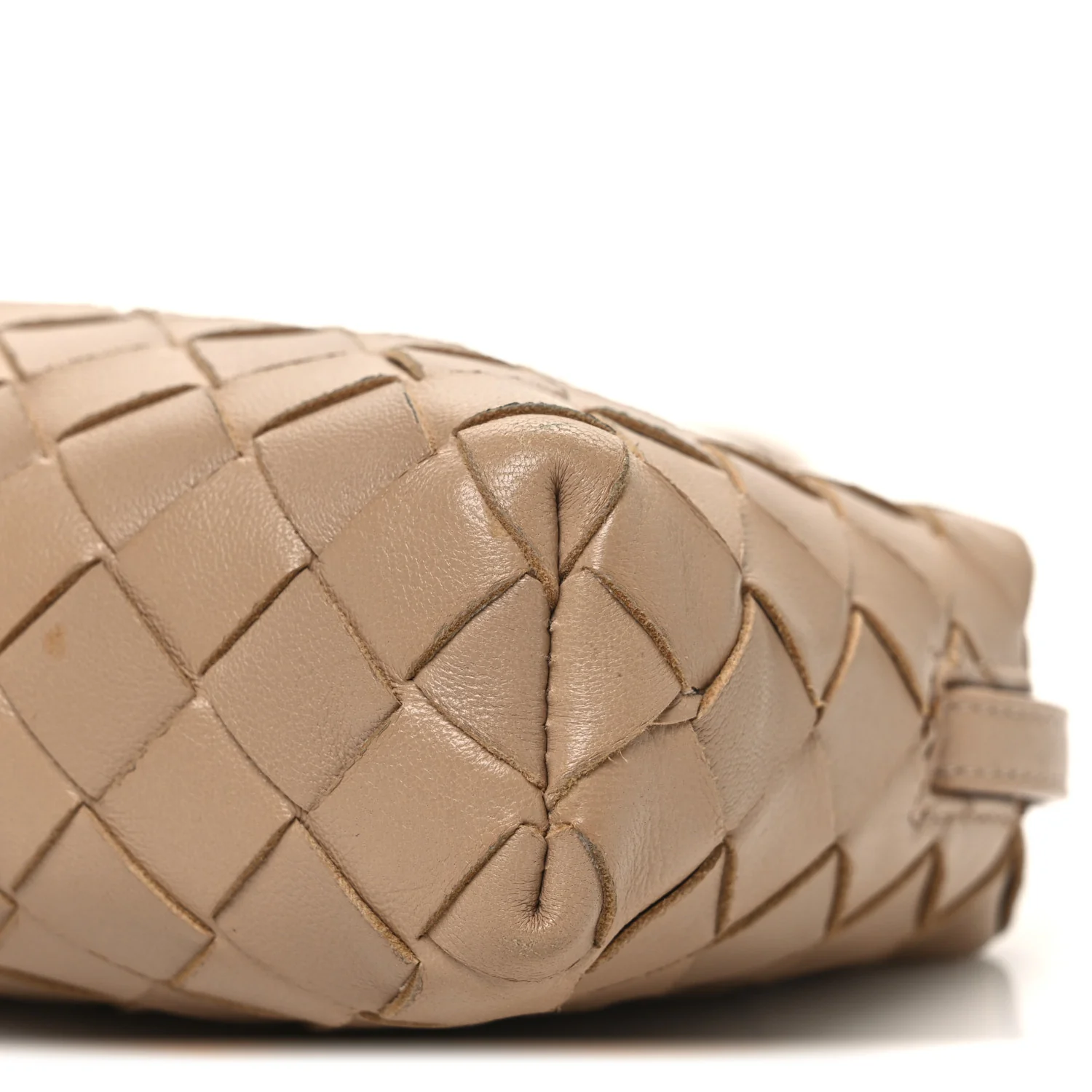 Nappa Intrecciato Nodini Mini Crossbody Almond