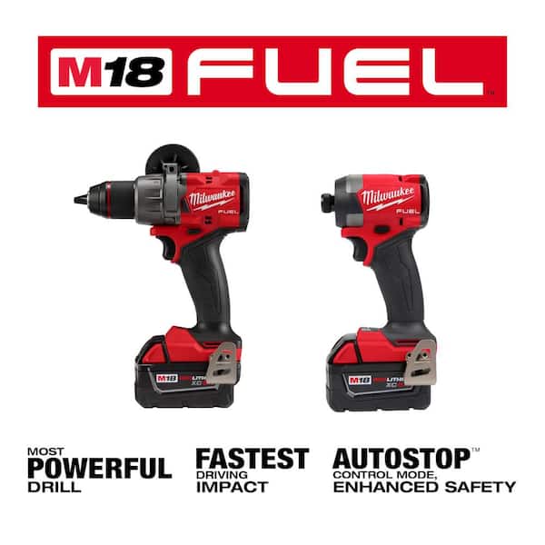 M18 FUEL 18V Lithium-Ion Brushless Cordless Hammer Drill and Impact Driver Combo Kit (2-Tool) with 2 Batteries - Image 5