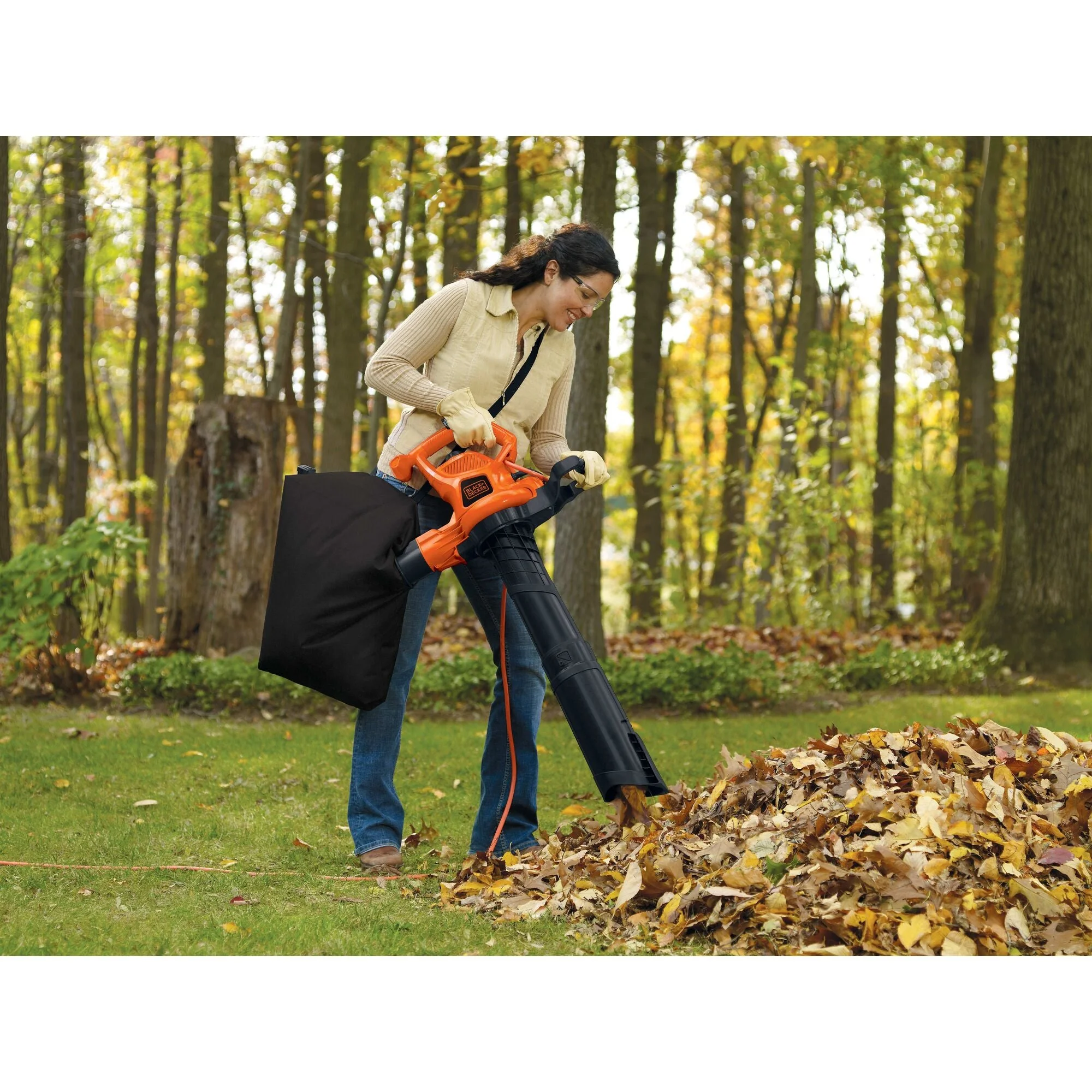 BLACK+DECKER 12 Amp 3in1 Electric Blower Vacuum Mulcher, (BV3600)