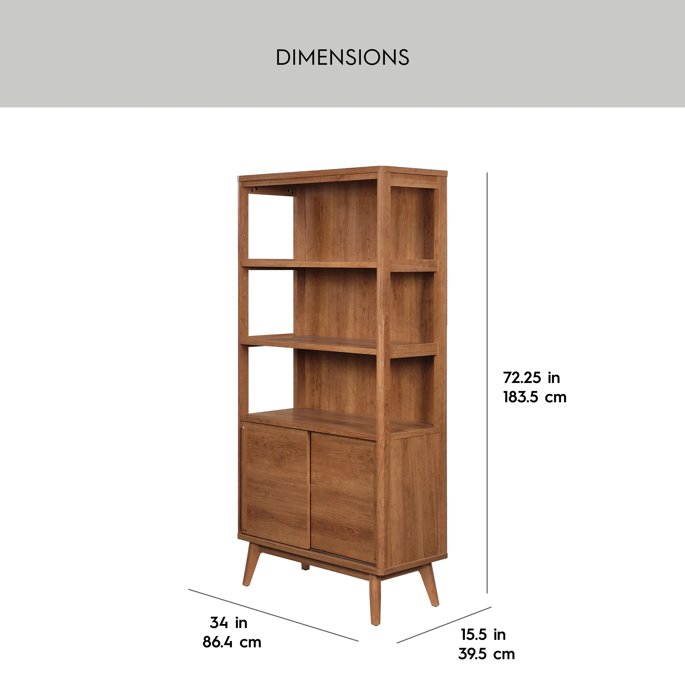 Greyson Bookcase, Acorn Finish - Image 4