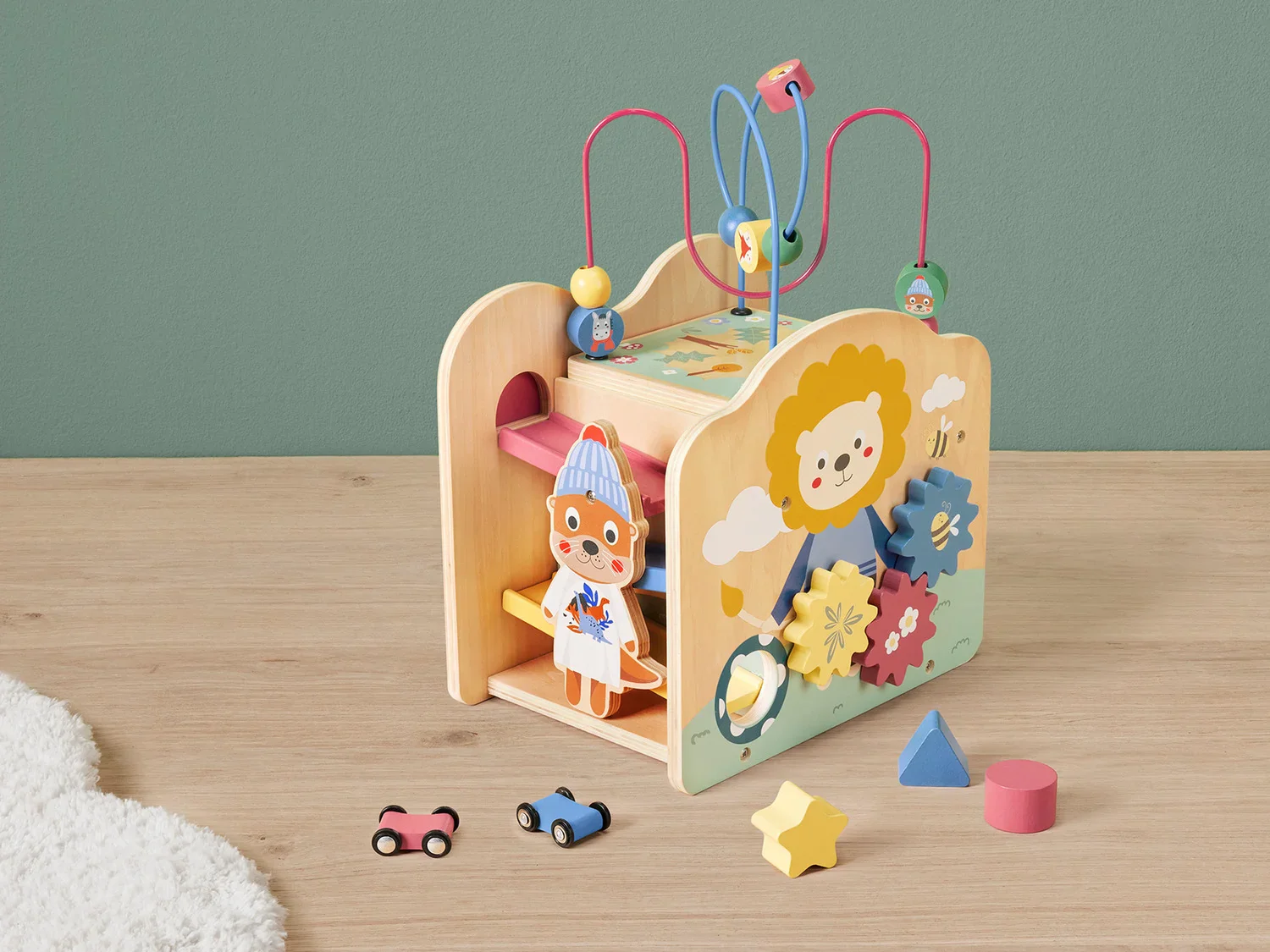 lupilu Chariot  pousser ou cube de motricit en bois