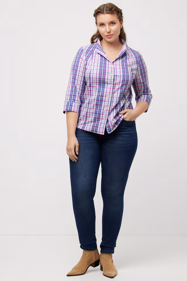 Country Style Plaid Blouse