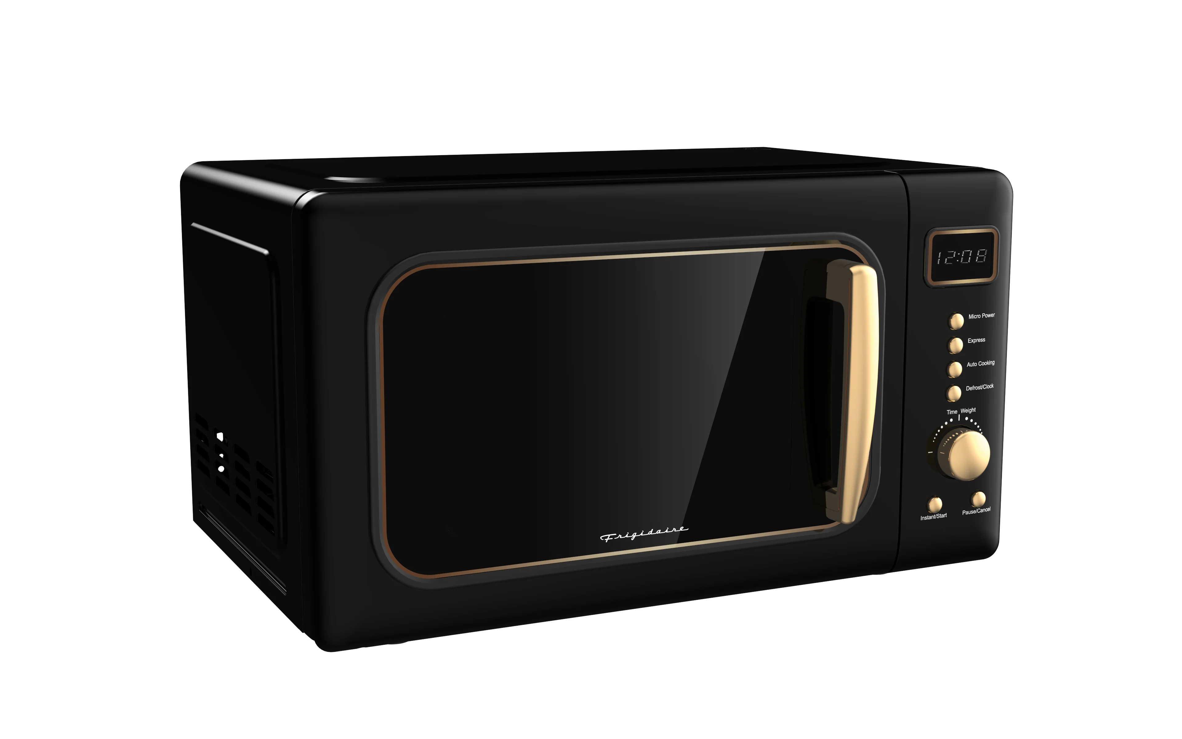 0.7 Cu. Ft. Retro Countertop Microwave Oven, Black and Gold(Black) - Image 10