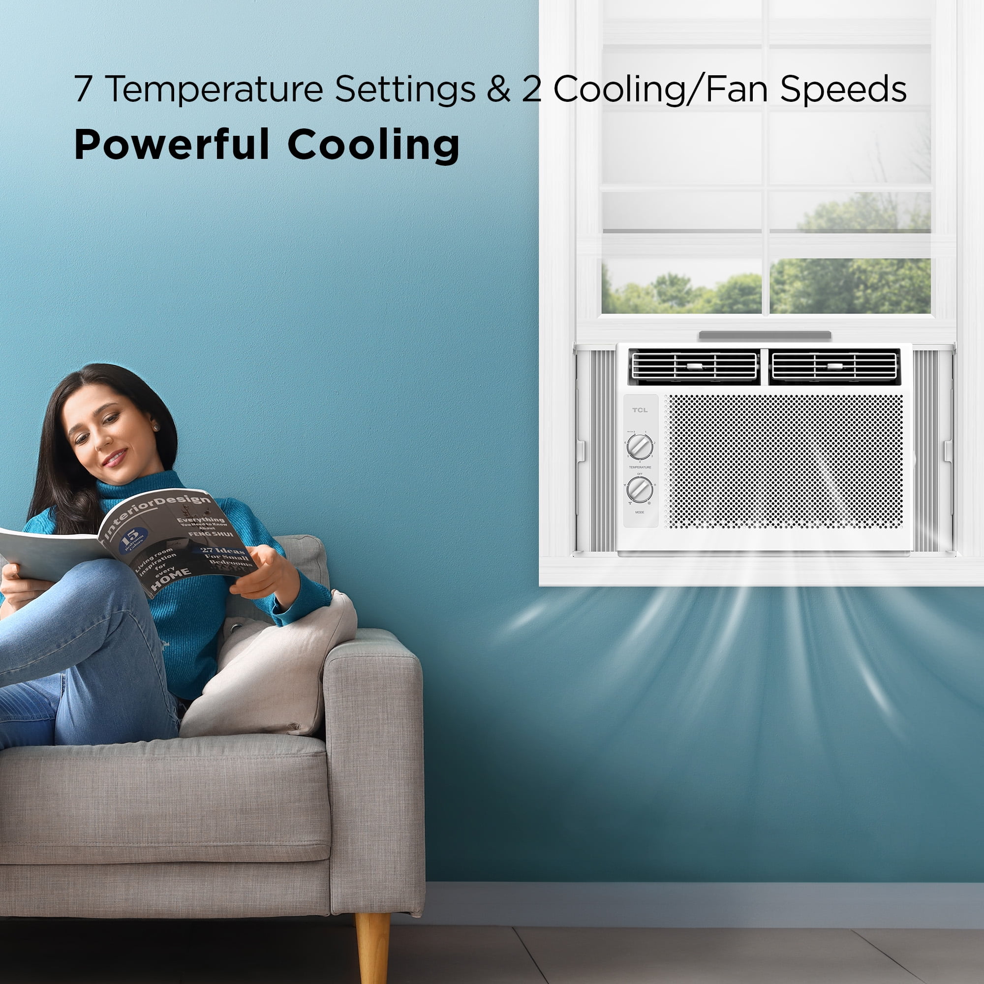 5,000 BTU Mechanical Window Air Conditioner, White, W5WM-3(White) - Image 5