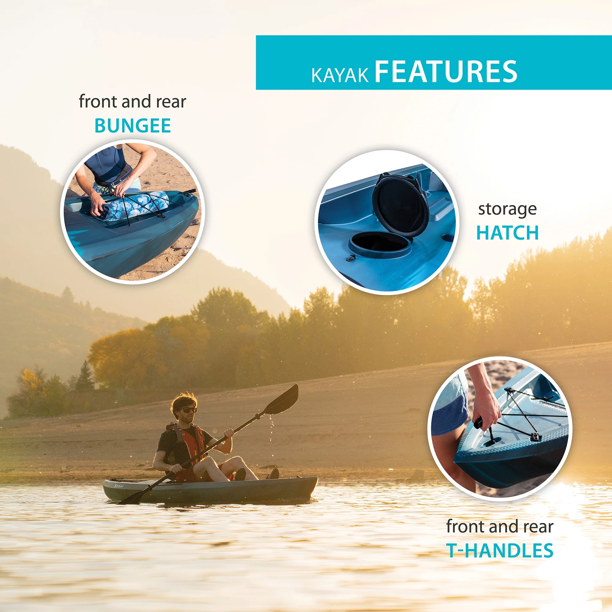 10.25 Ft. Kenai Sit-on-Top Kayak 2-Pack, Lightning Fusion (91210) - Image 6