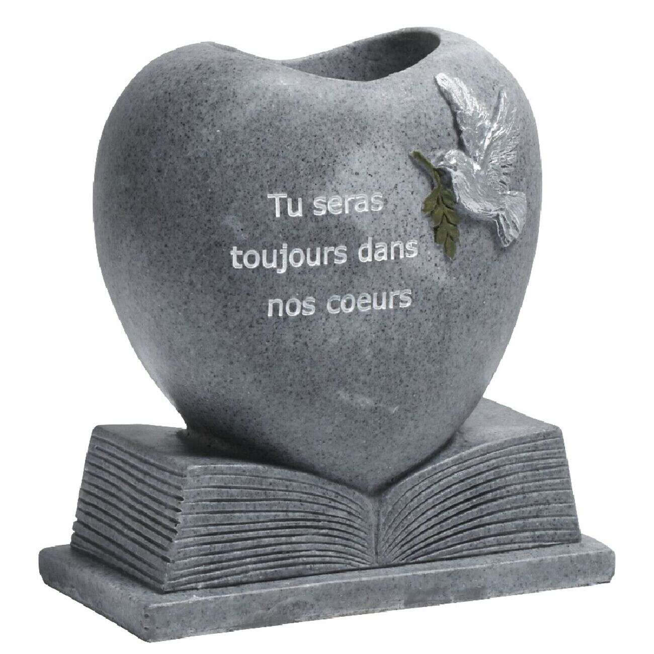 Vase funéraire en forme de coeur