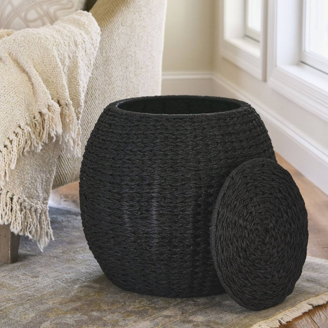 Baudette Drum with Storage Beachcrest Home Color: Black