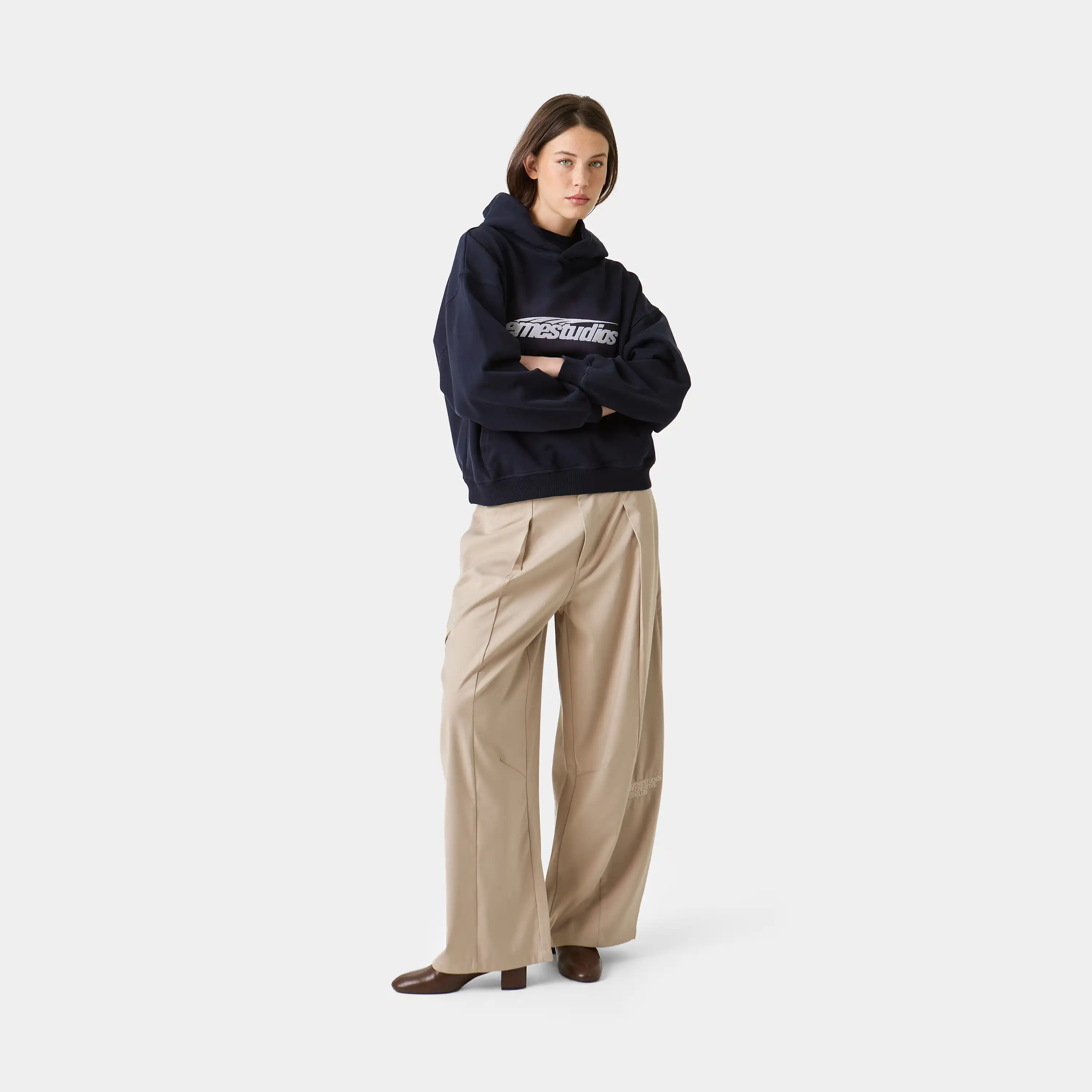 Inteal Navy Oversized Hoodie