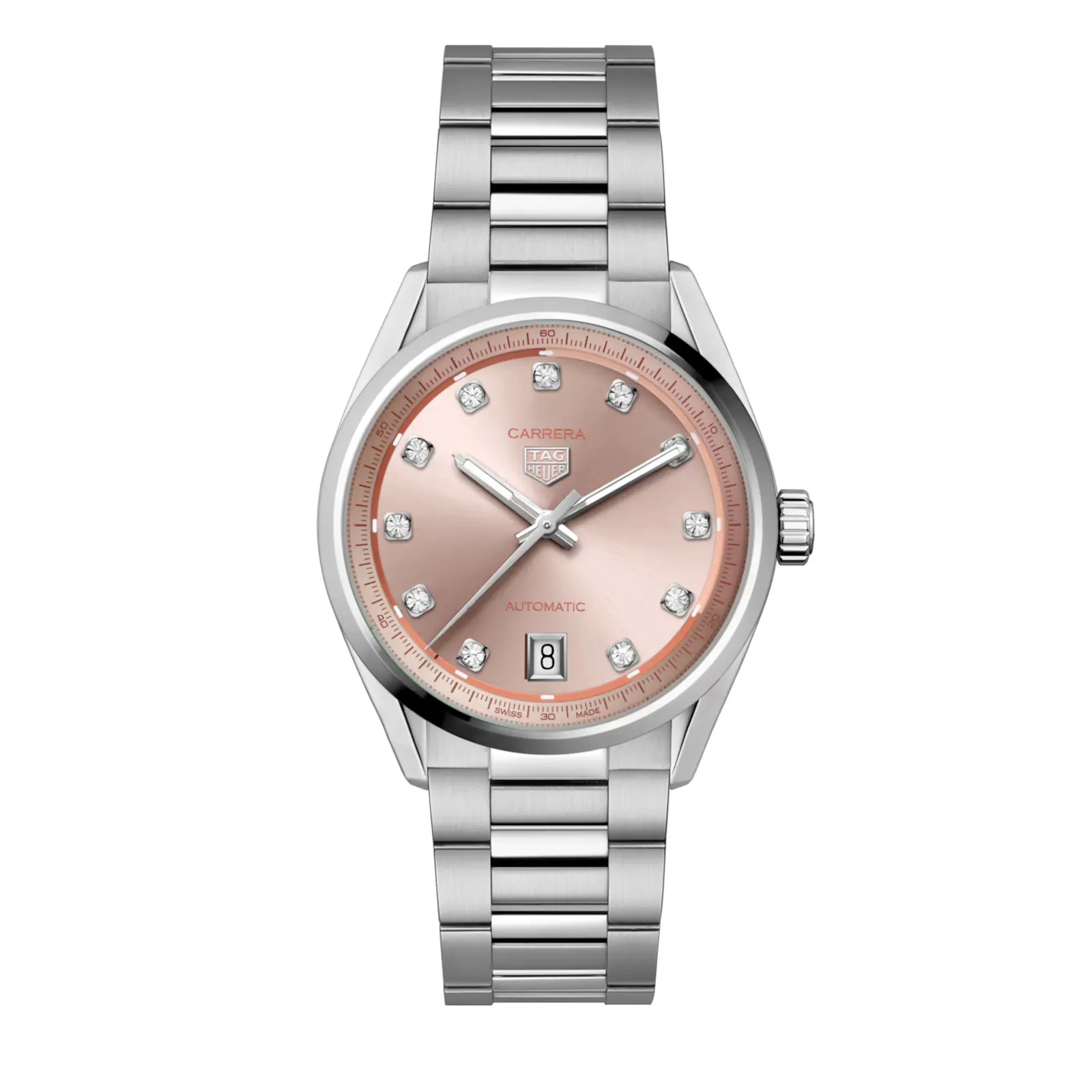 【Super Clone】TAG Heuer Carrera Date 36mm Ladies Watch Diamond Dot WBN231D.BA0001