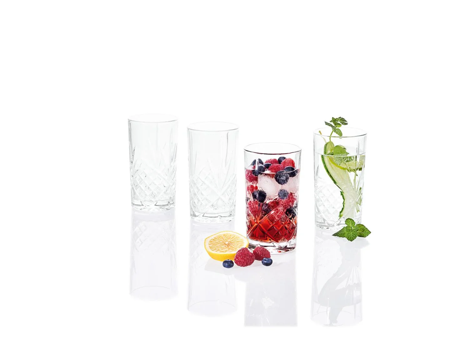 LIVARNO home Lot de 4 verres  whisky ou longdrink