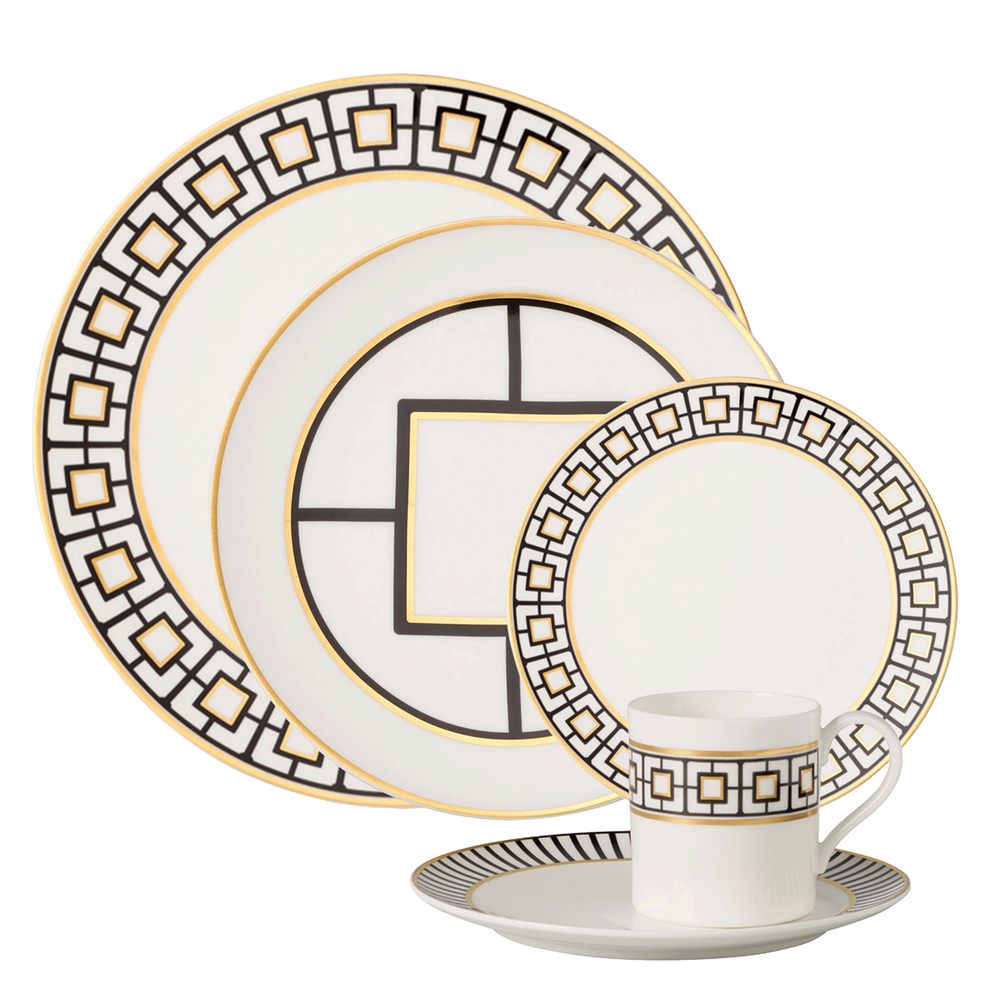 MetroChic Dinnerware set - Multi-colored, Premium Bone Porcelain