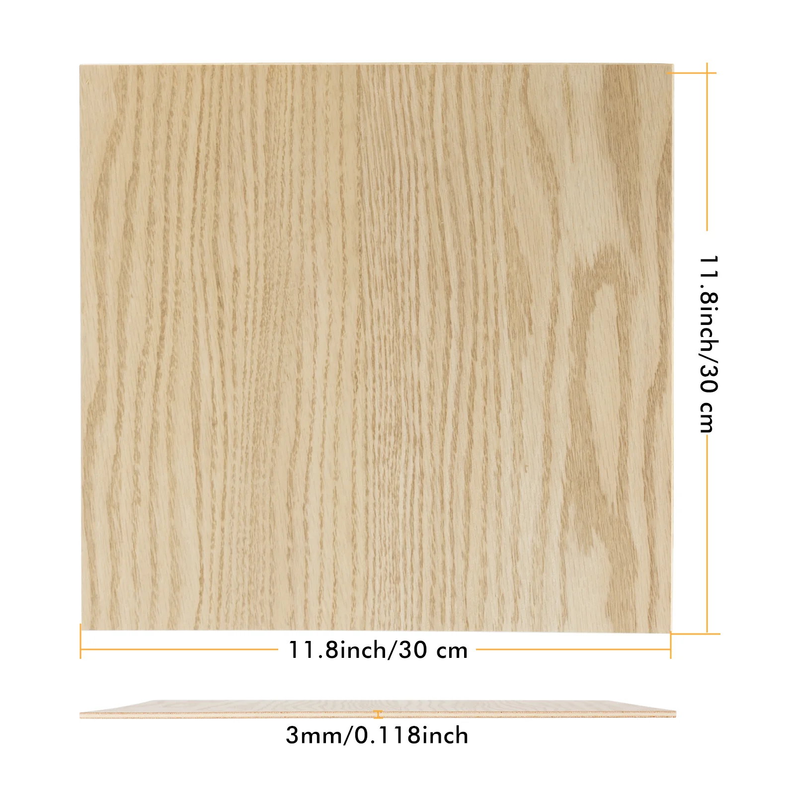 Contreplaqué de chêne rouge de 3 mm (4 pièces)