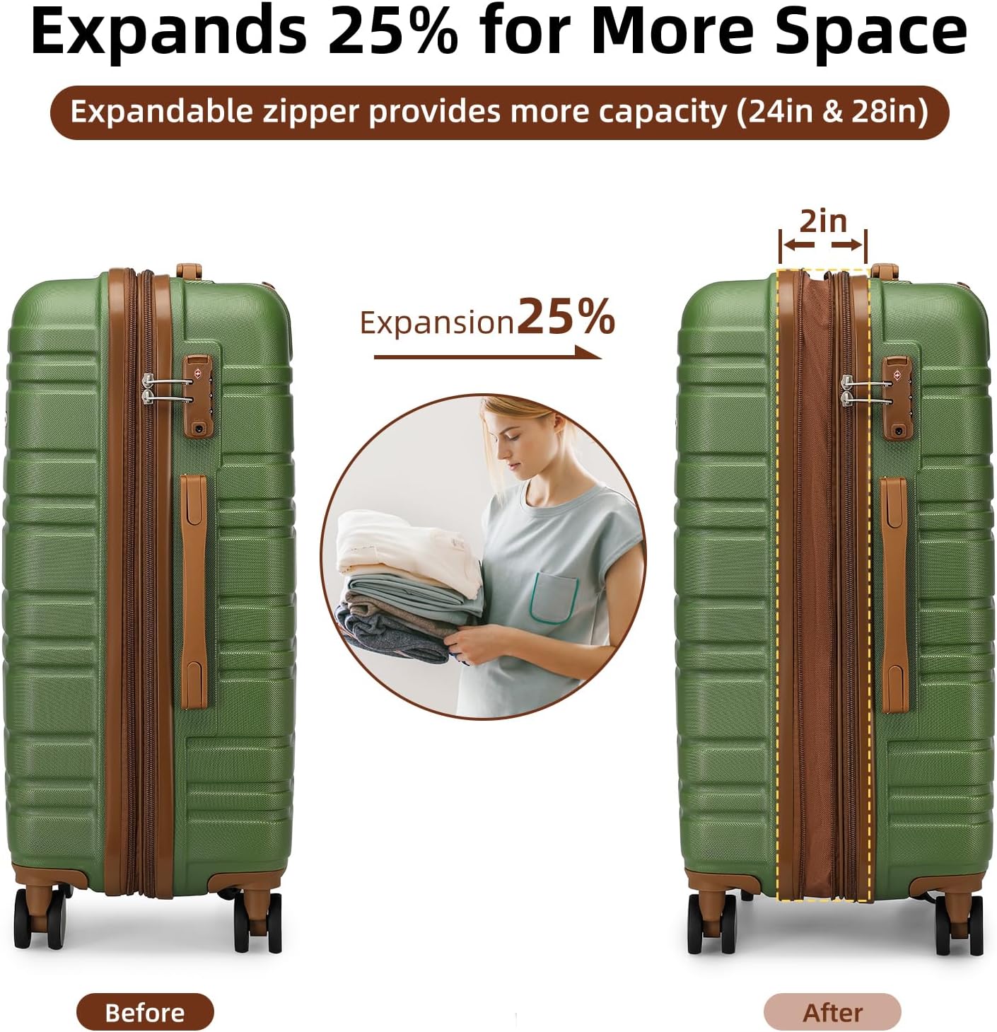 Ensemble de 6 valises, ensemble de valises rigides extensibles avec roulettes multidirectionnelles, ensemble de bagages à roulettes légers