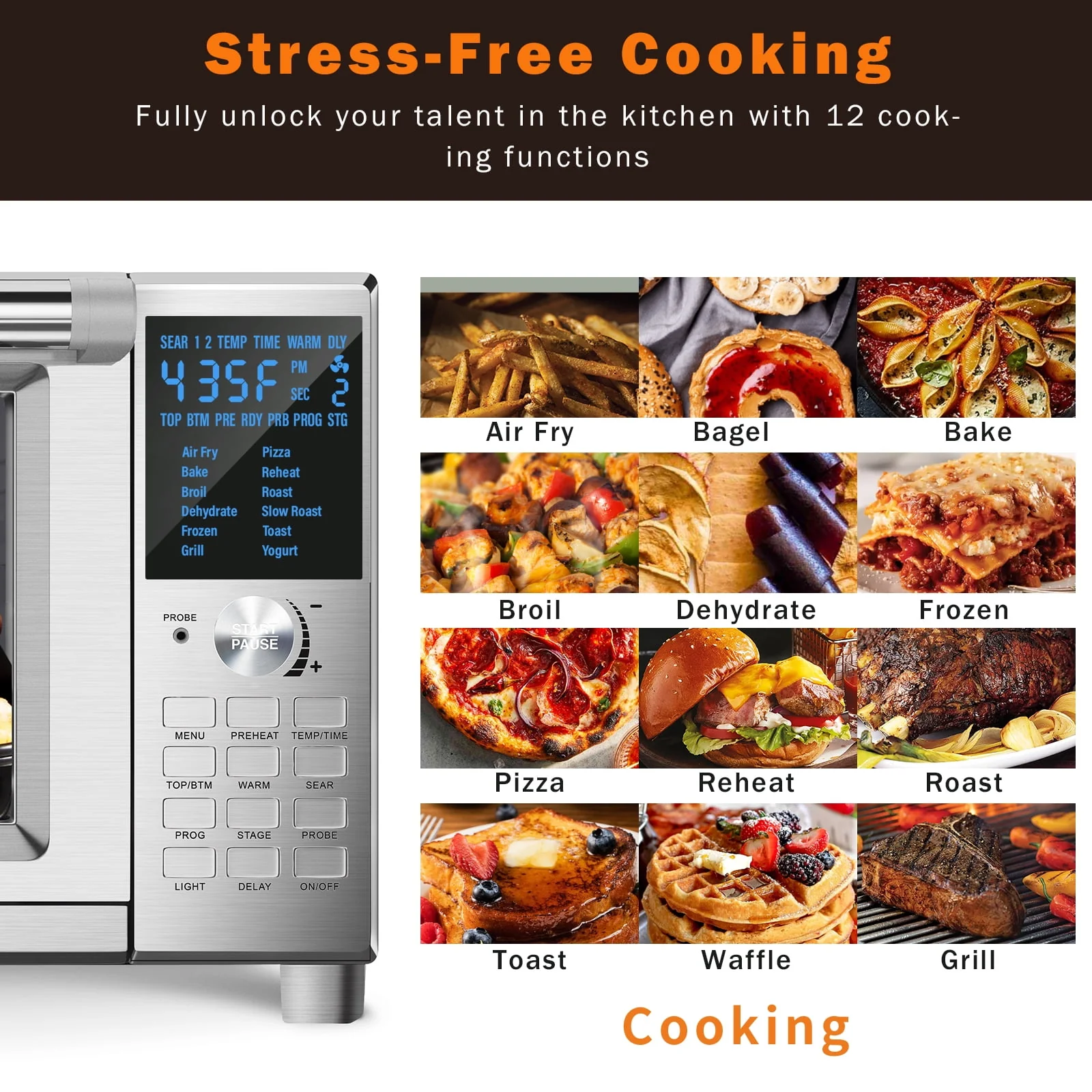 Nuwave Bravo XL Oven 1800 - Watt Stainless Steel Convection Oven 12 - in - 1 Smart Toaster Oven