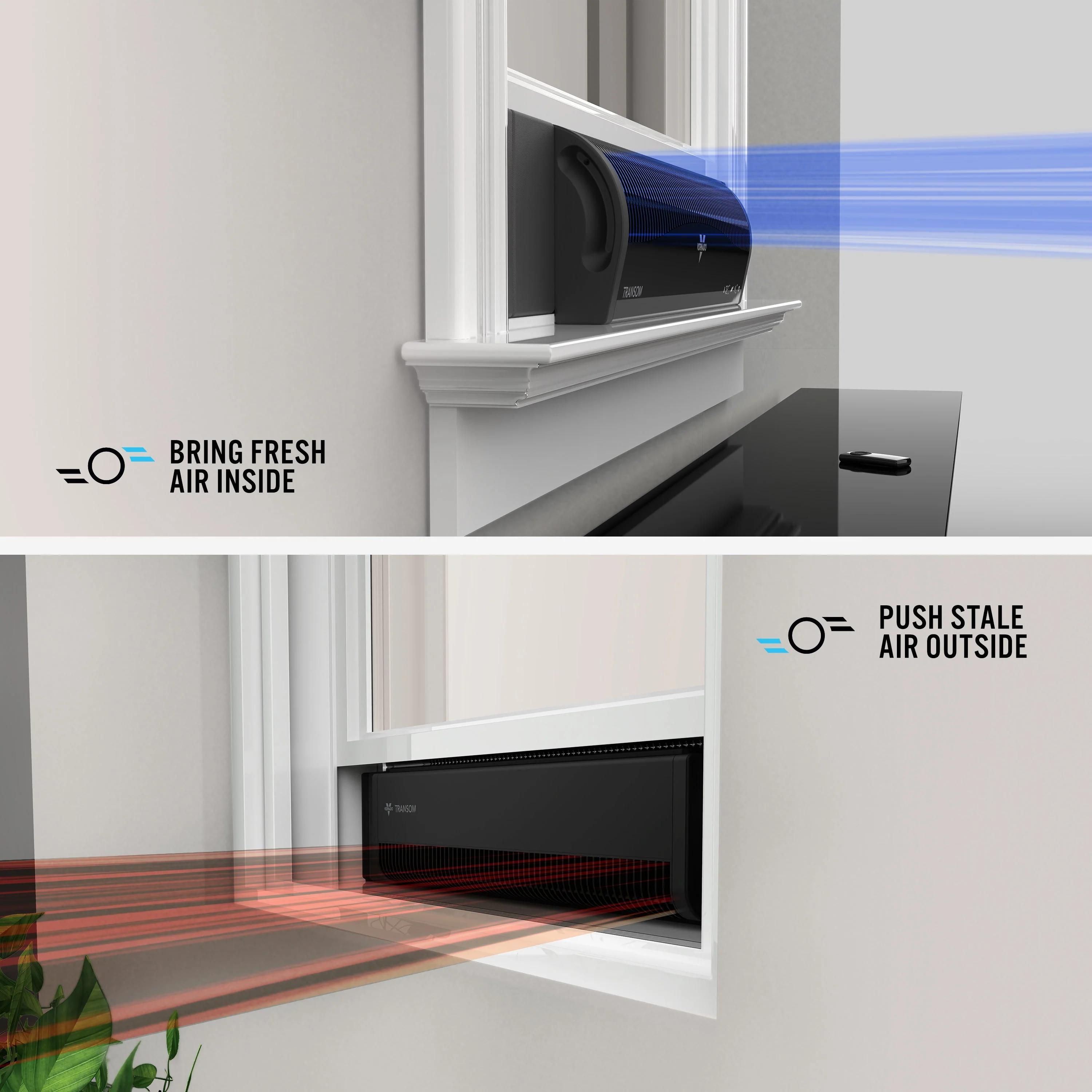 Transom Window Air Circulator