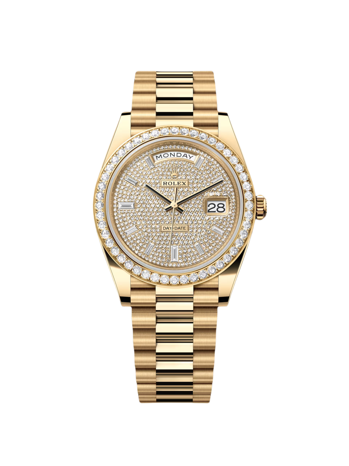 【Super Clone】RLX Day-Date 40mm Diamond Dial Watch 228348RBR-0037