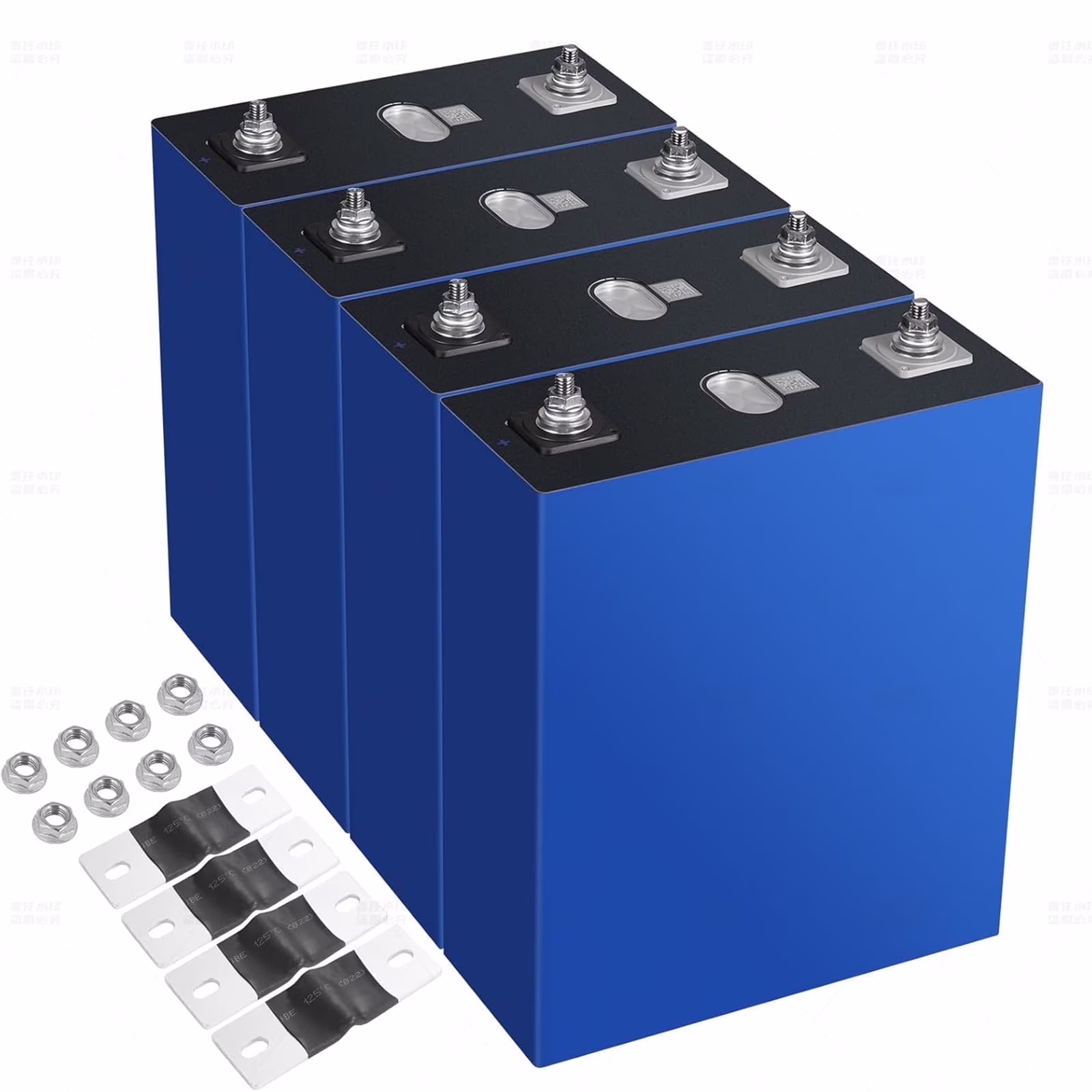 280Ah 3.2V Battery 4 Pack LiFePO4 Grade A Deep Cycle Lithium Iron Phosphate Rechargeable with Nuts and Bus Bars,8000-10000Life Cycles��Replacement Batteries for Solar Systems, Cars, RVs(280Ah 3.2V 4 Pack)