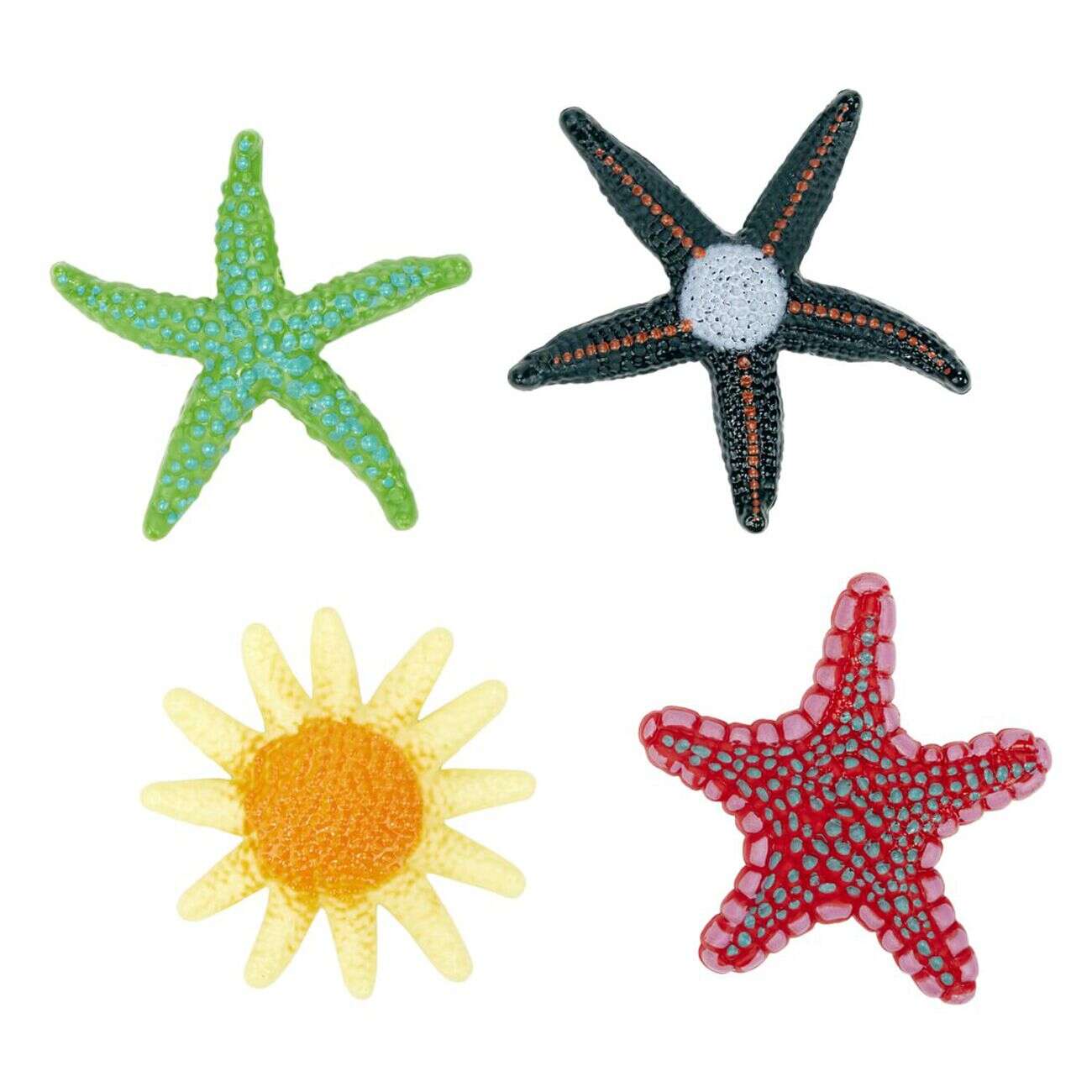 Jeu de plongée lesté étoile de mer  x4 plastique (3 modèles)