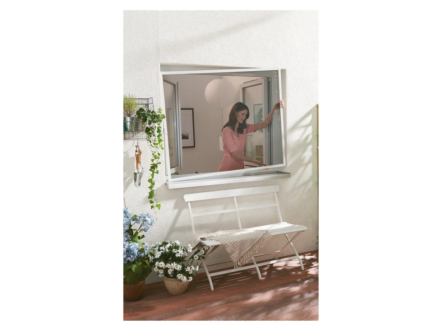 LIVARNO home Fentre moustiquaire en aluminium, 100 x 120 cm