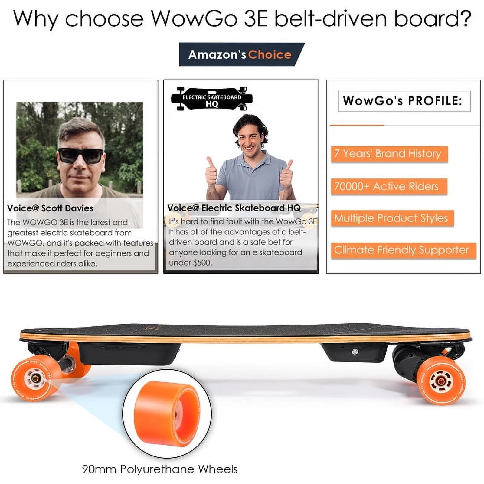3E Electric Longboard Portable lightweight E Skateboard with Dual Motors Belt, Black, 330ib - Image 5