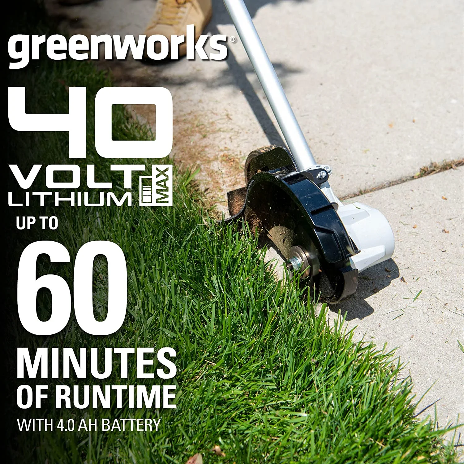 40V 8" Brushless Edger, 4.0Ah USB Battery and Charger Included - Image 3