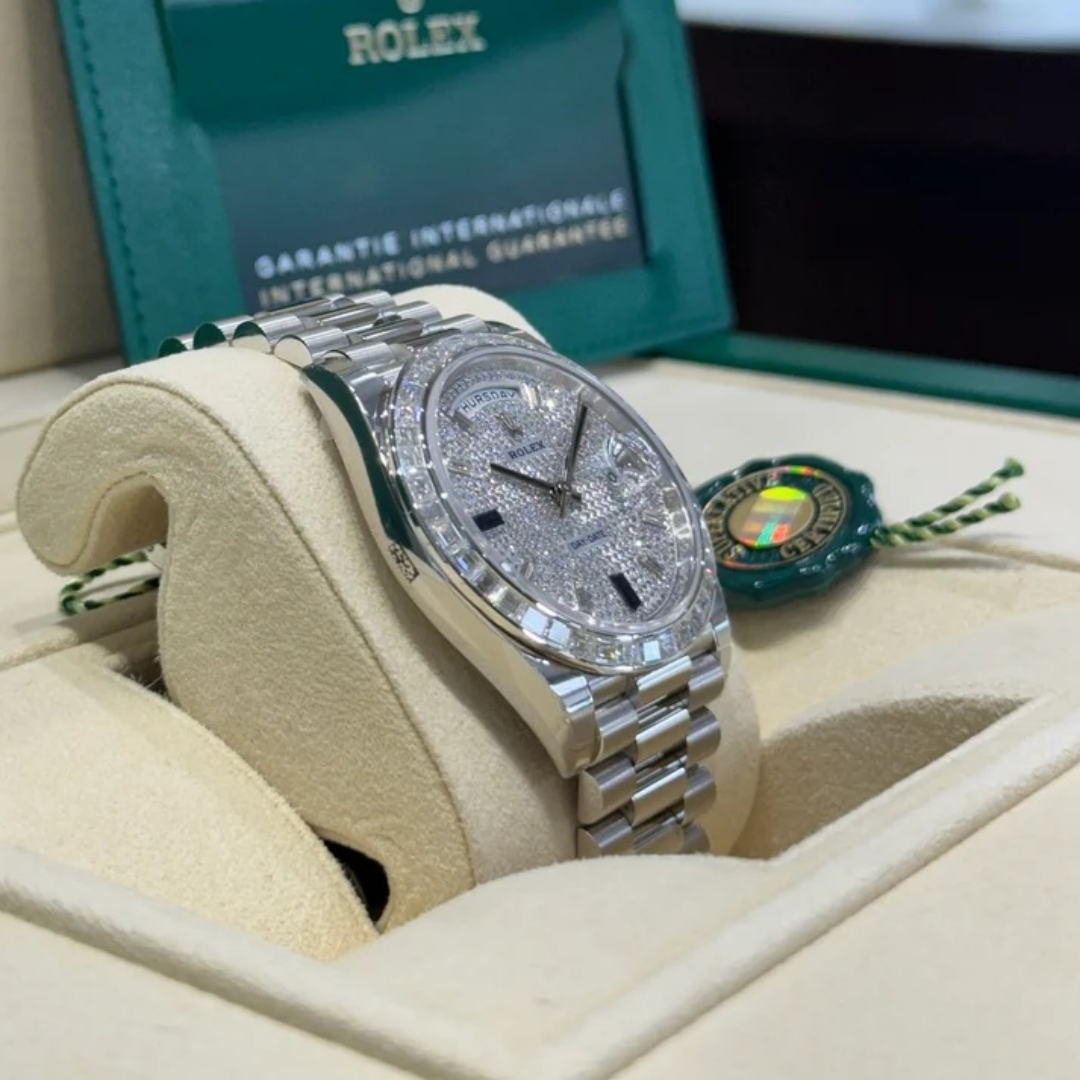 [Super Clone]RLX Day-Date 40mm 228396TBR-0021 Diamonds Sapphires Dial