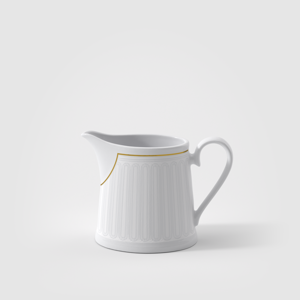 Chateau Septfontaines Creamer - White, 6.5 oz, Premium Bone Porcelain