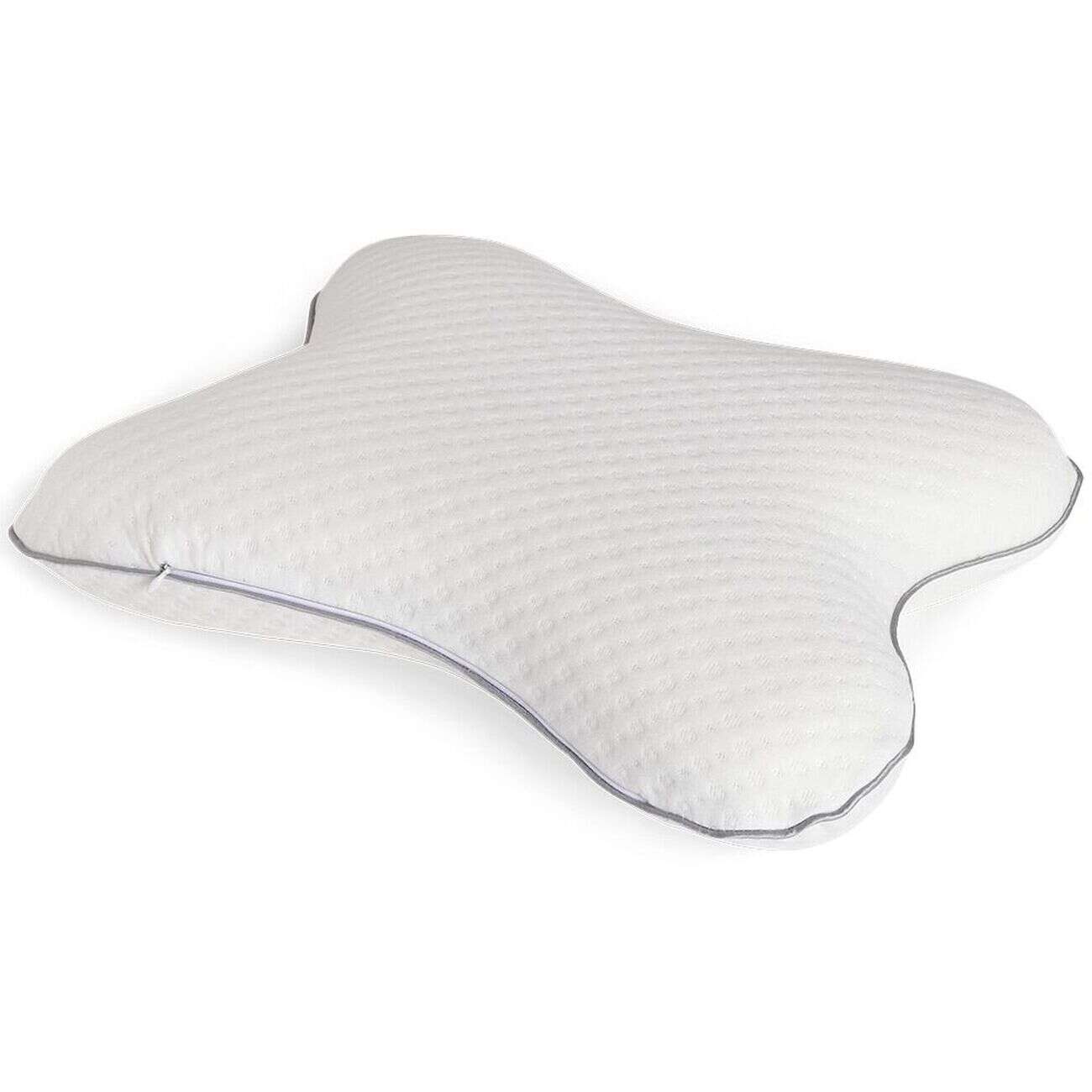 Oreiller ergonomique à mémoire de forme 51x36cm polyester blanc