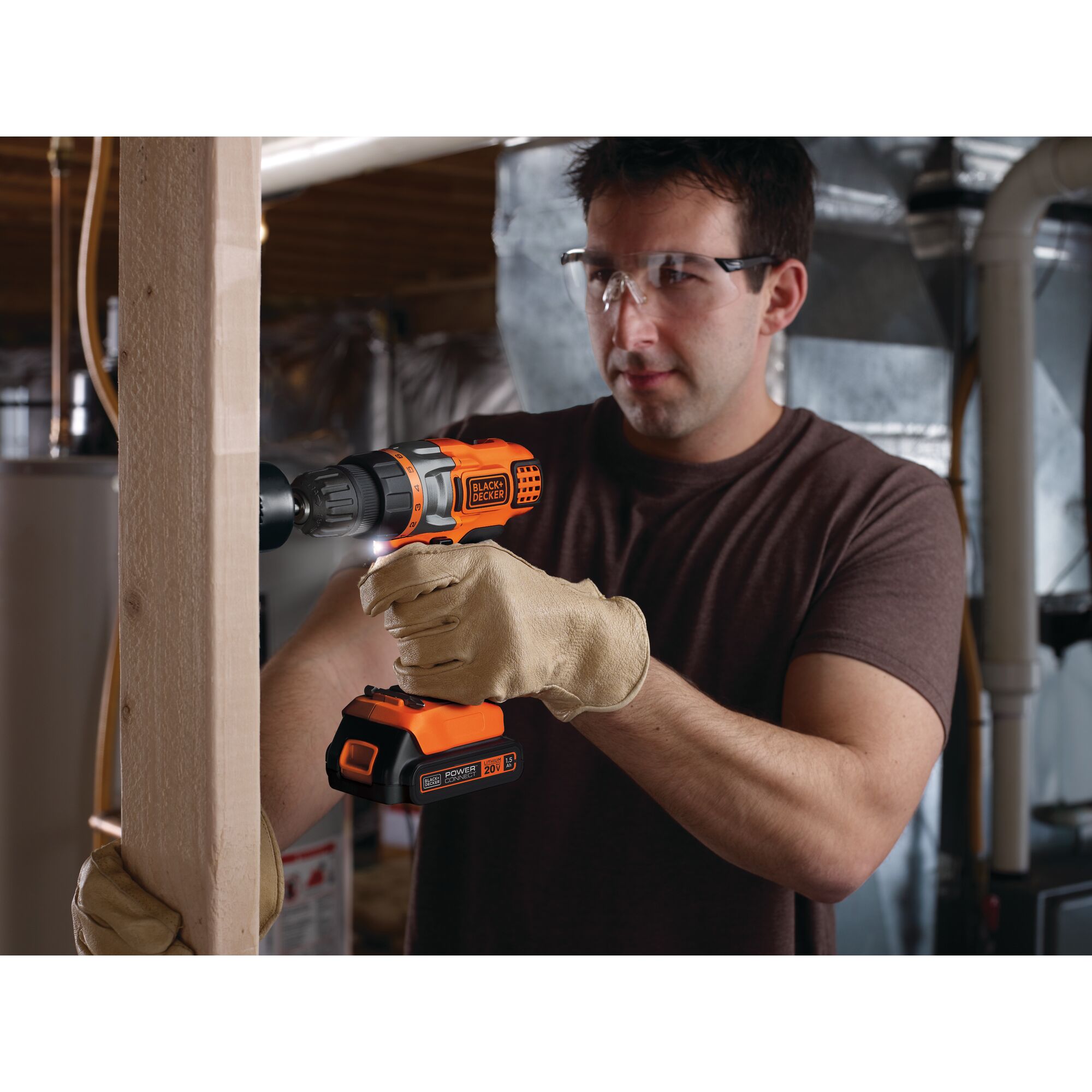 20V Cordless Drill/Driver, Lithium Ion Battery and Charger Included - Image 8