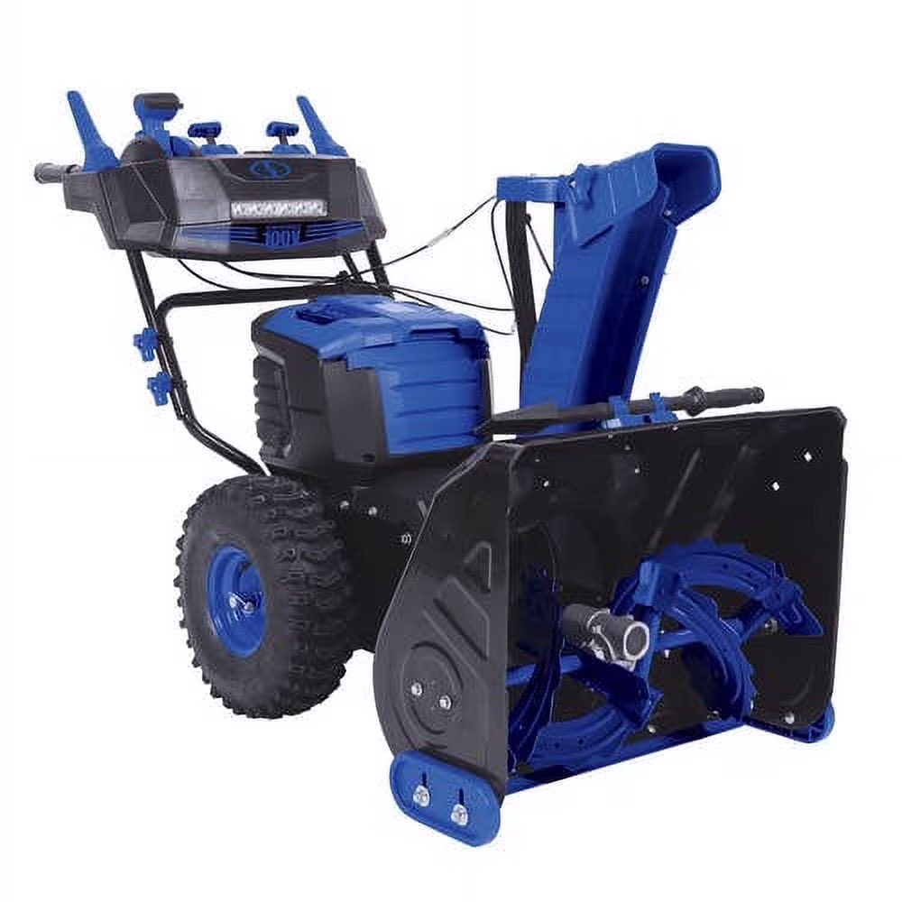 Restored 100 Volt iONPRO 24 in  Cordless Dual Stage Snow Blower with 2 x 5 0 Ah Batteries and Charger (Refurbished)