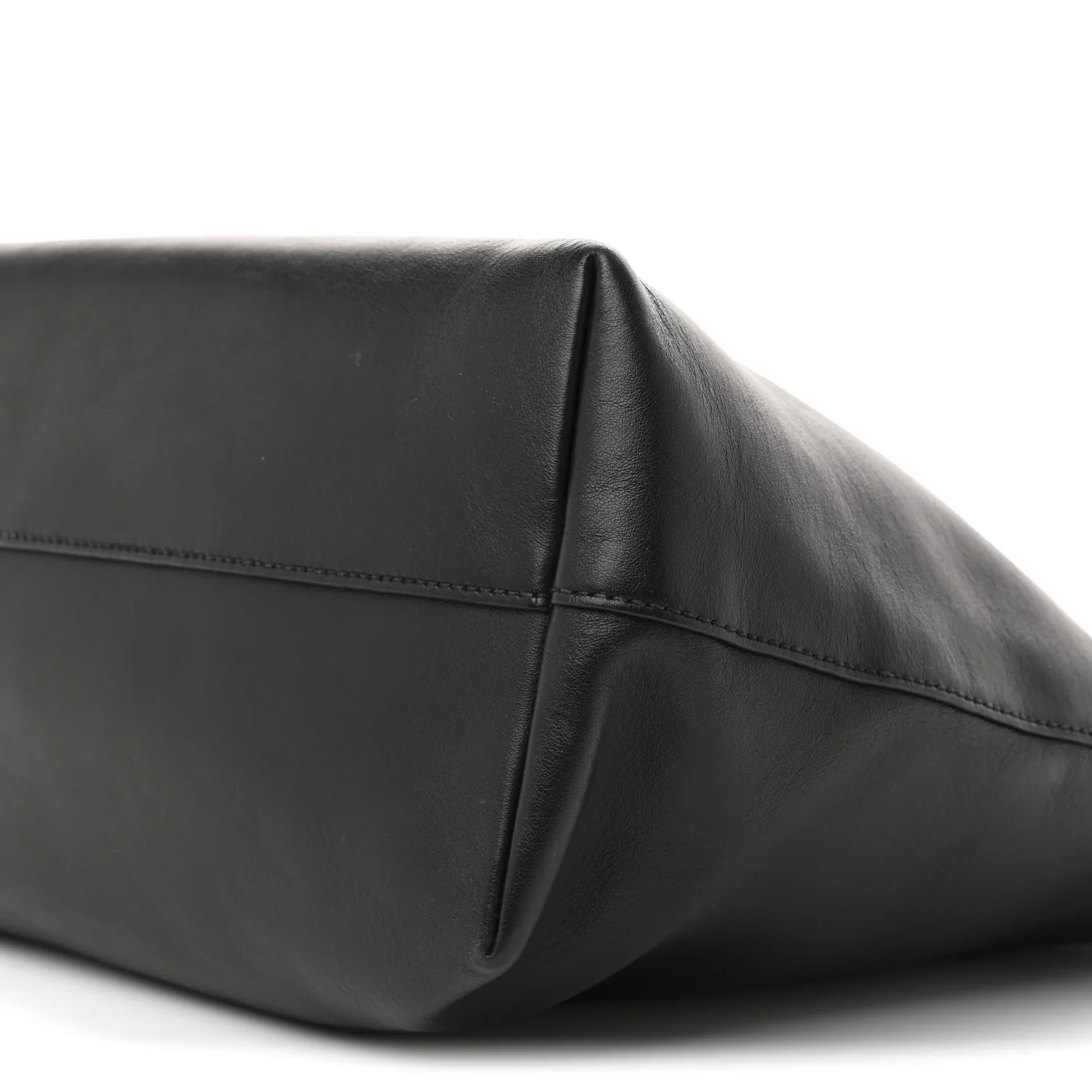 Soft Calf Shopping Tote Black