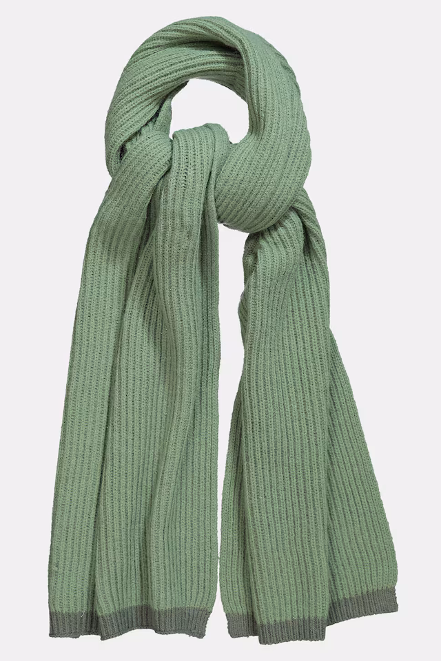 Two-Tone Knit Scarf