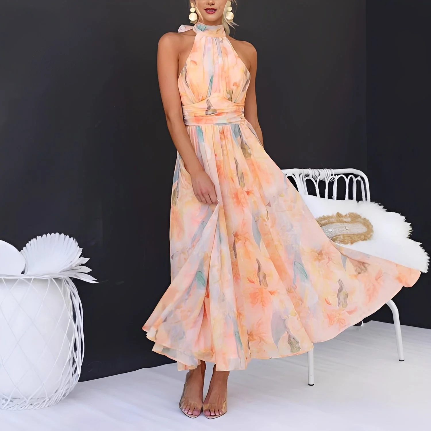 Esther – Robe longue pour femmes – pour une chaleur fleurie