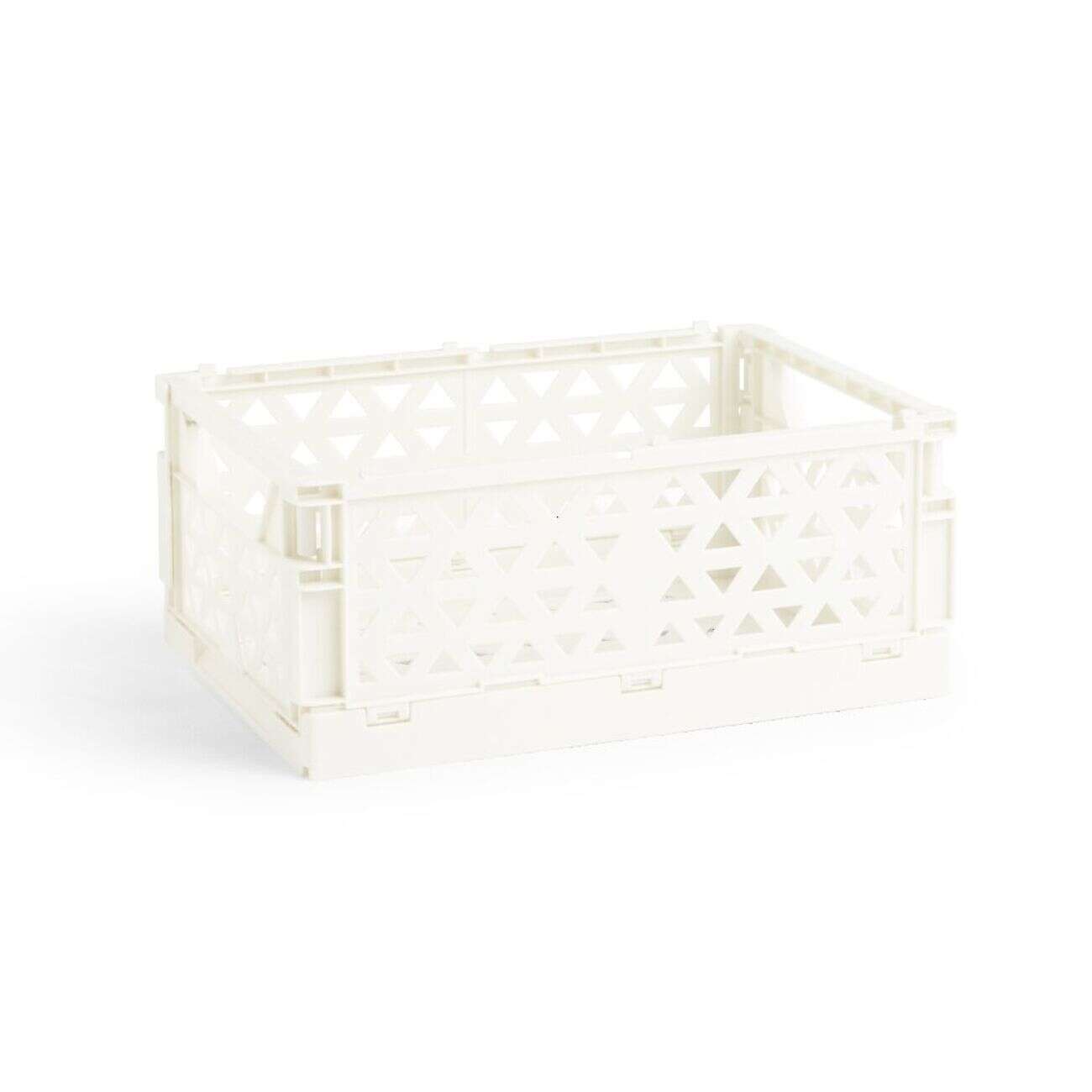 Caisse pliable beige pastel 3,4L - 24x17xH10cm