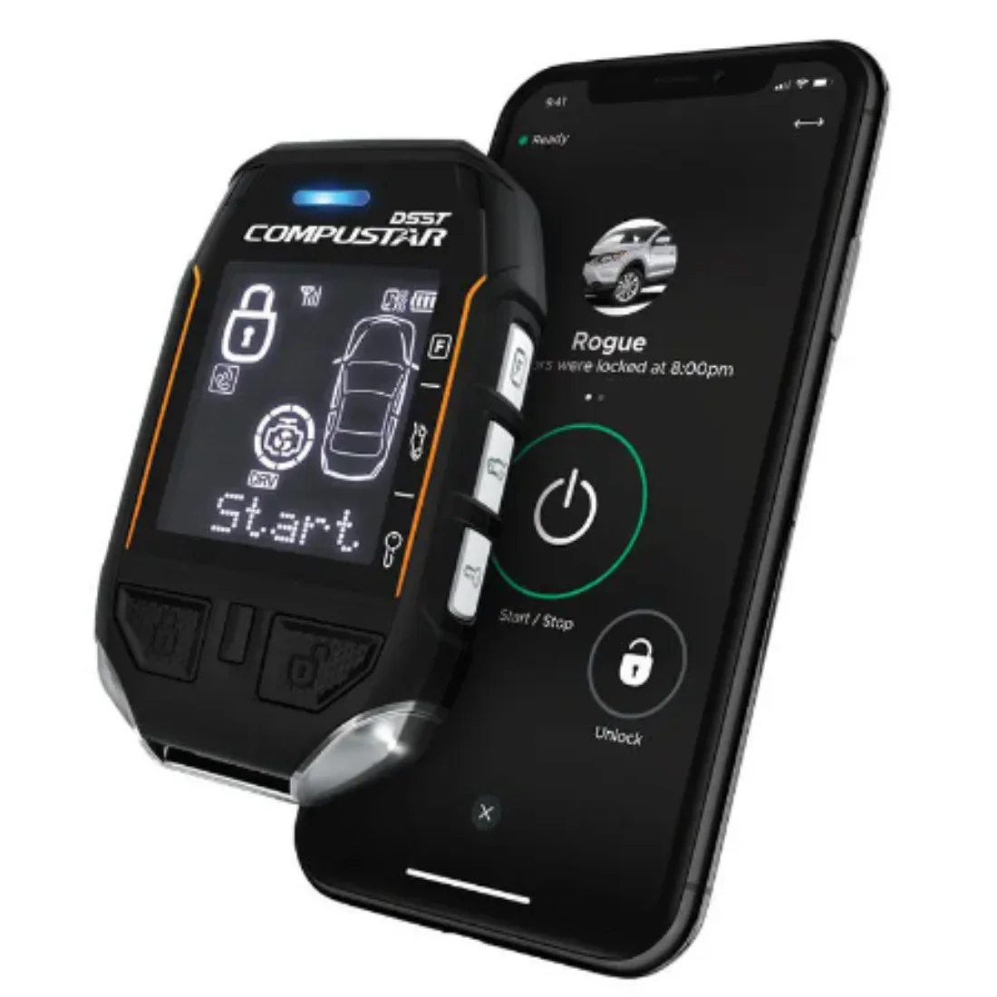Compustar RFX - 2WT12 - SS, 2 Way Remote Starter, IPX - 7 Waterproof, 3 - Mile Range