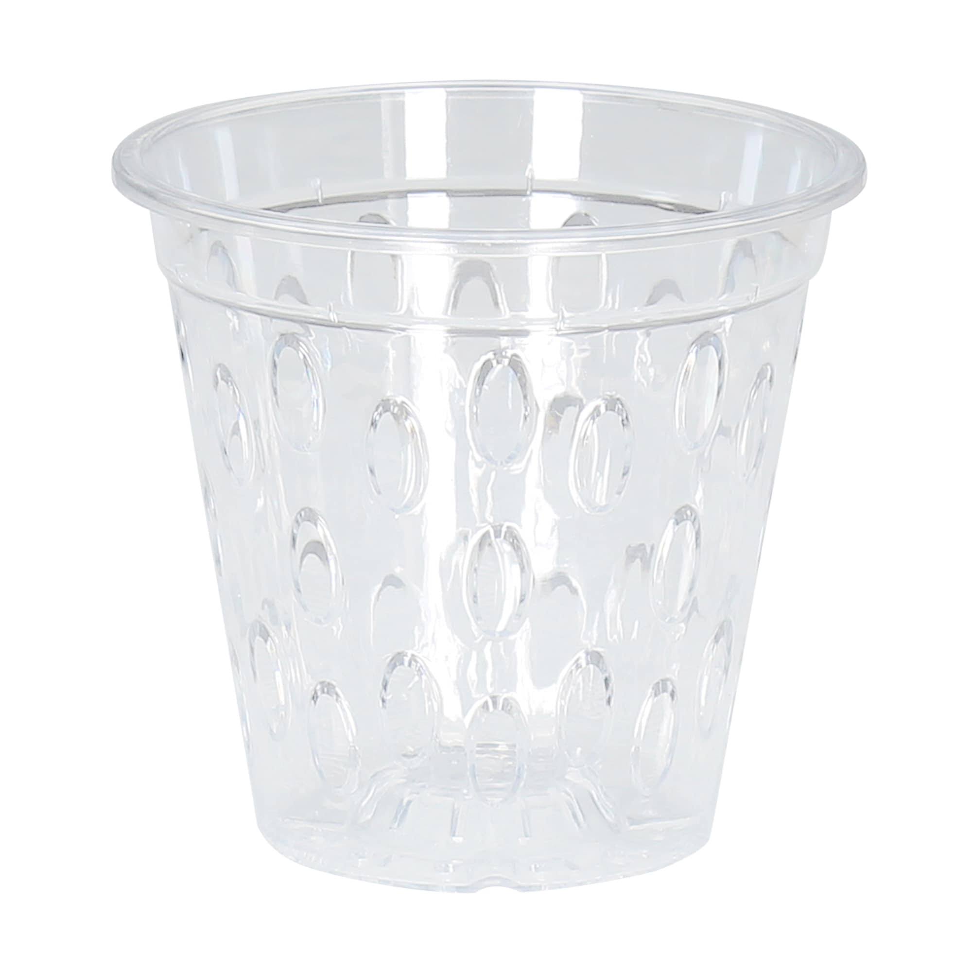 Allen + Roth 5.08-in W x 5.28-in H Clear Resin Planter