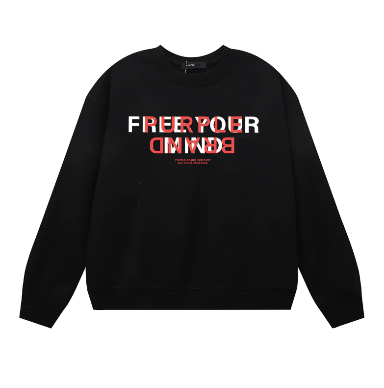 Purple Men's Long-Sleeve T-shirt Sweatshirt 1132