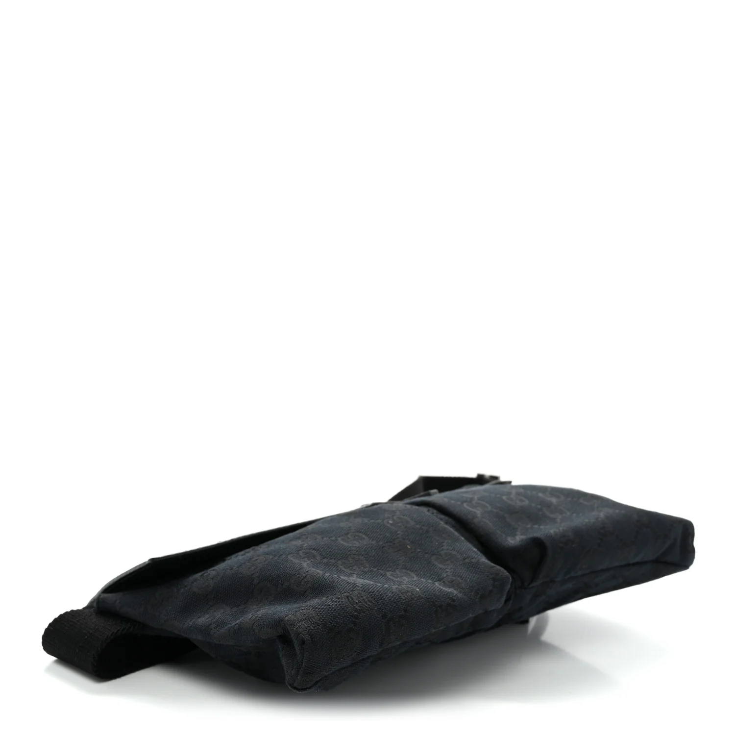 GG Monogram Double Pocket Belt Bag Black