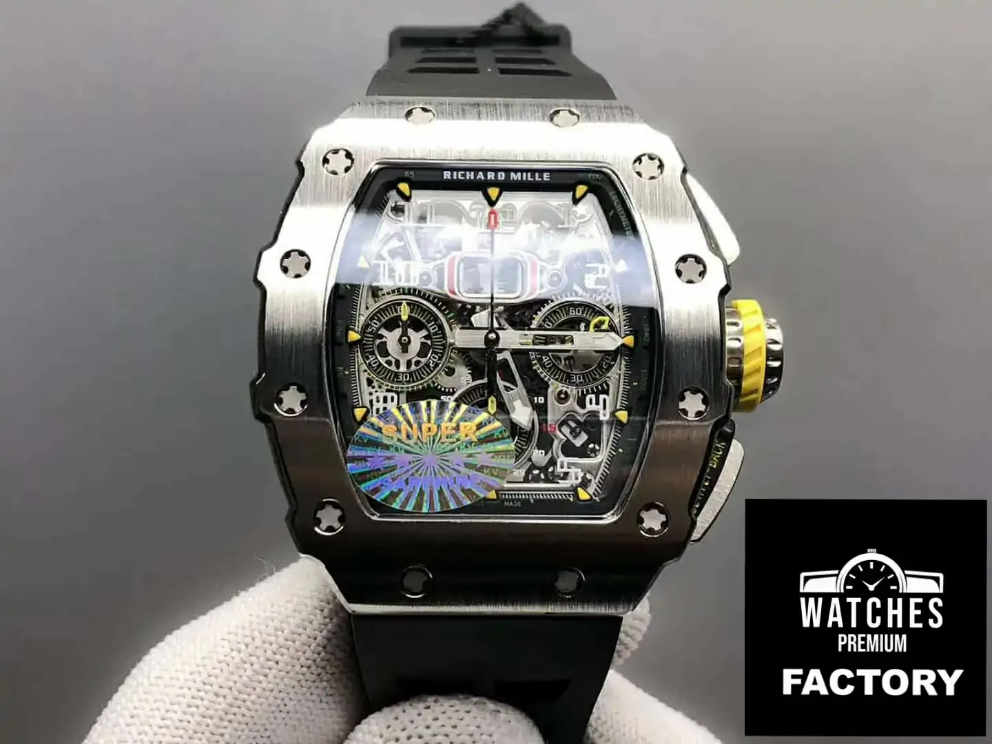 Richard Mille RM11-03 KV Factory Black Rubber Strap